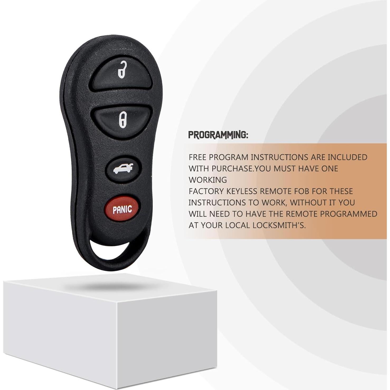 Control Remoto Chrysler 300M 1999-2004 USAKeys 4 Botones