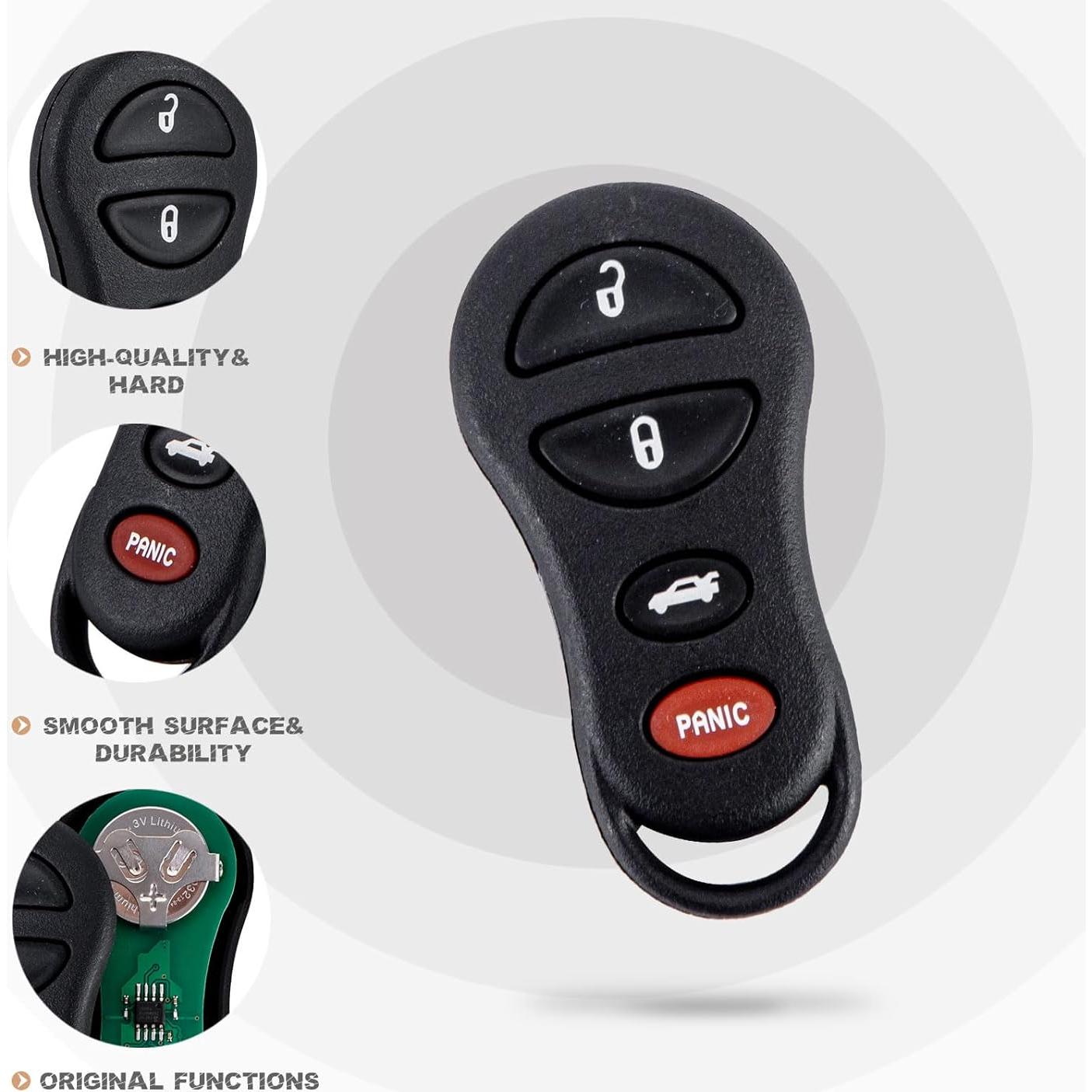 Control Remoto Chrysler 300M 1999-2004 USAKeys 4 Botones