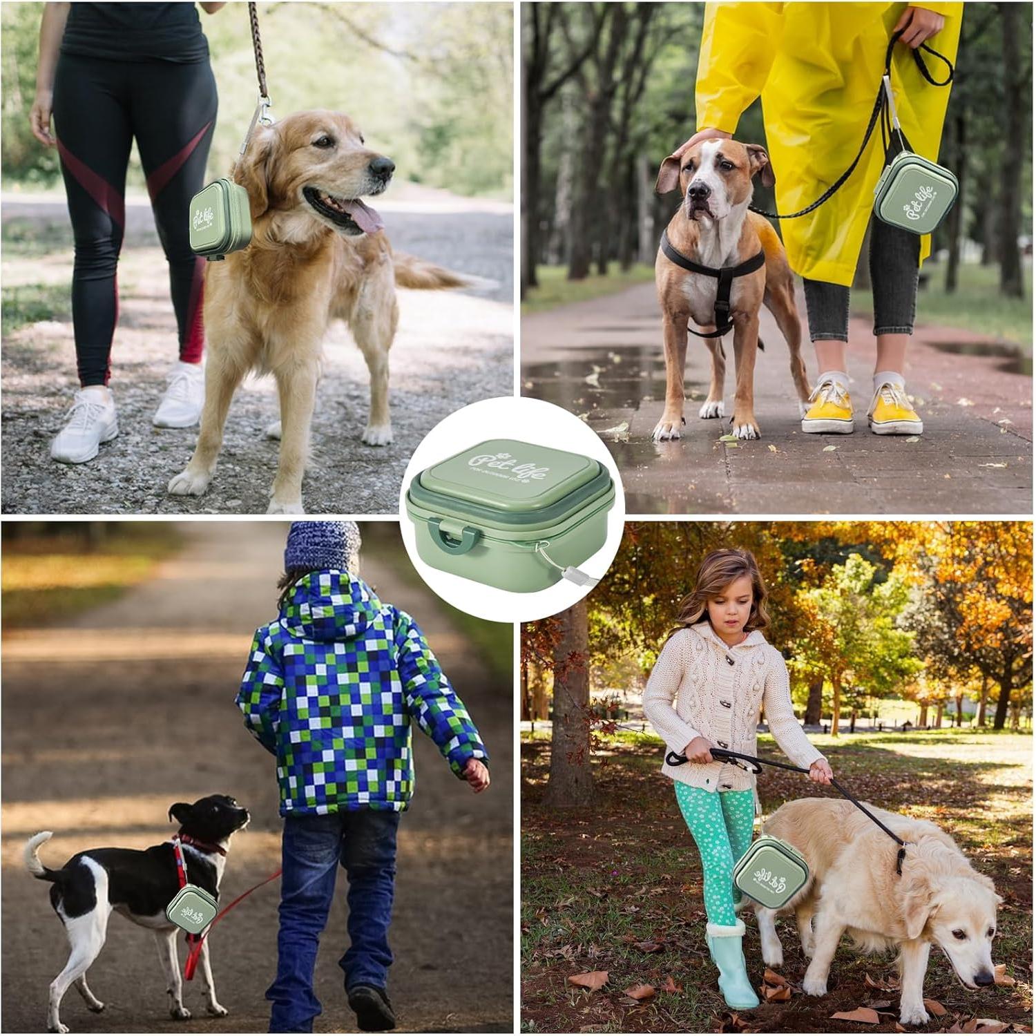 Cuenco Plegable para Perros Cermug 2 en 1 Verde - Agua y Comida