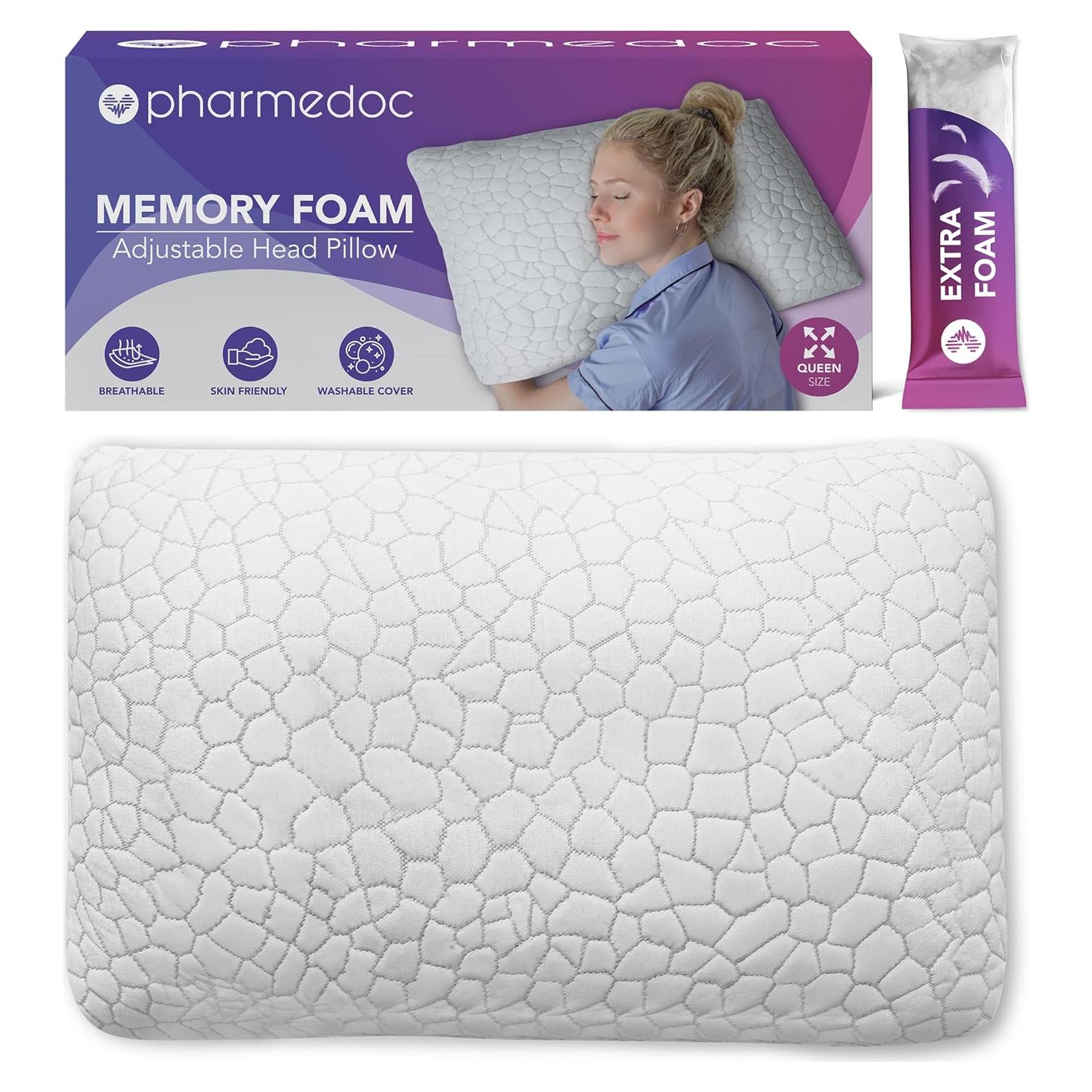 Almohada Ajustable Pharmedoc Espuma Viscoelástica Queen