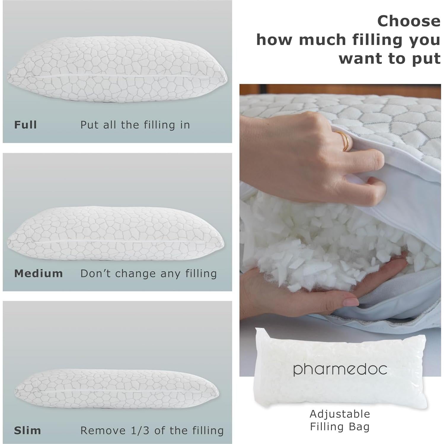 Almohada Ajustable Pharmedoc Espuma Viscoelástica Queen