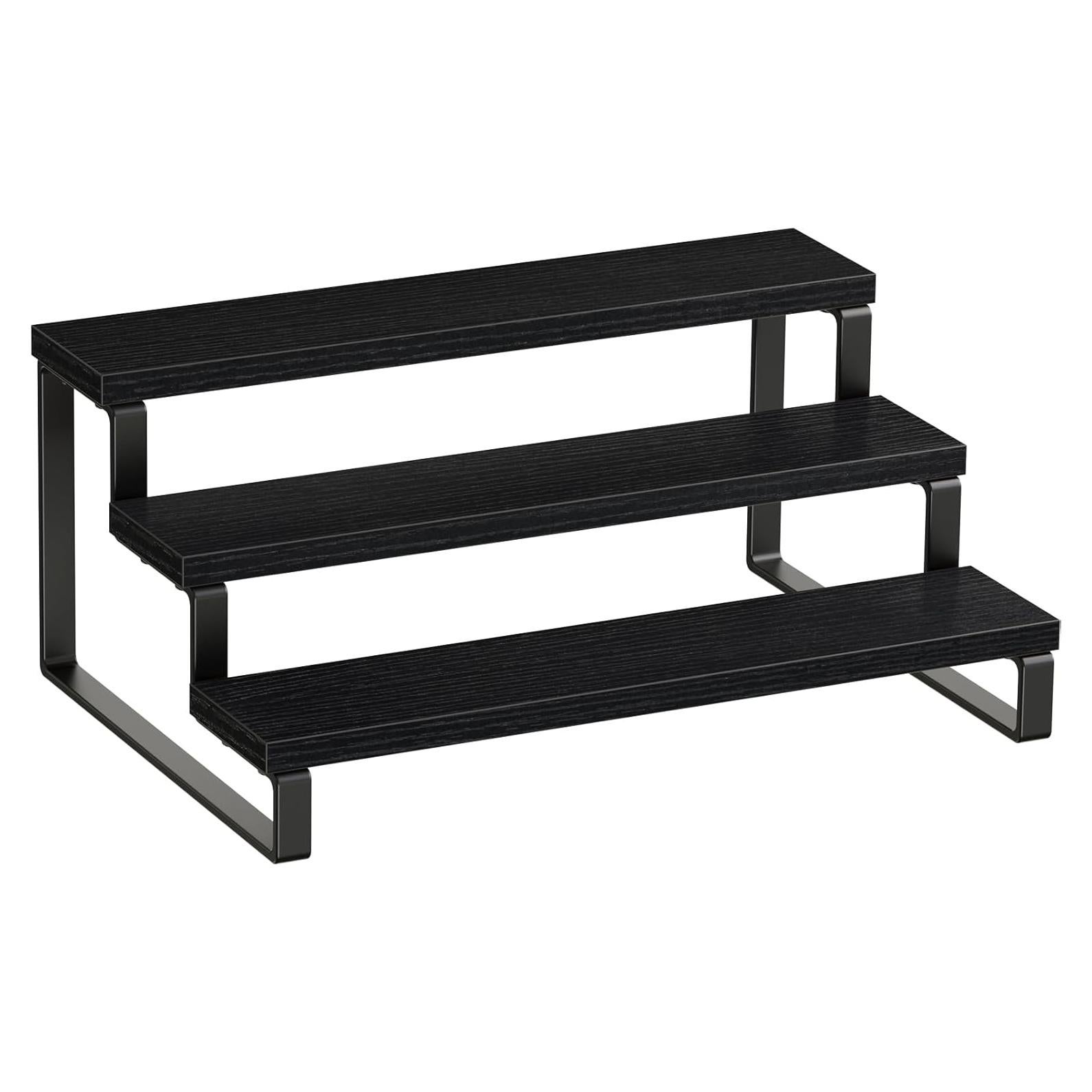 Estante de Especias Giikin de 3 Niveles en Madera Negro
