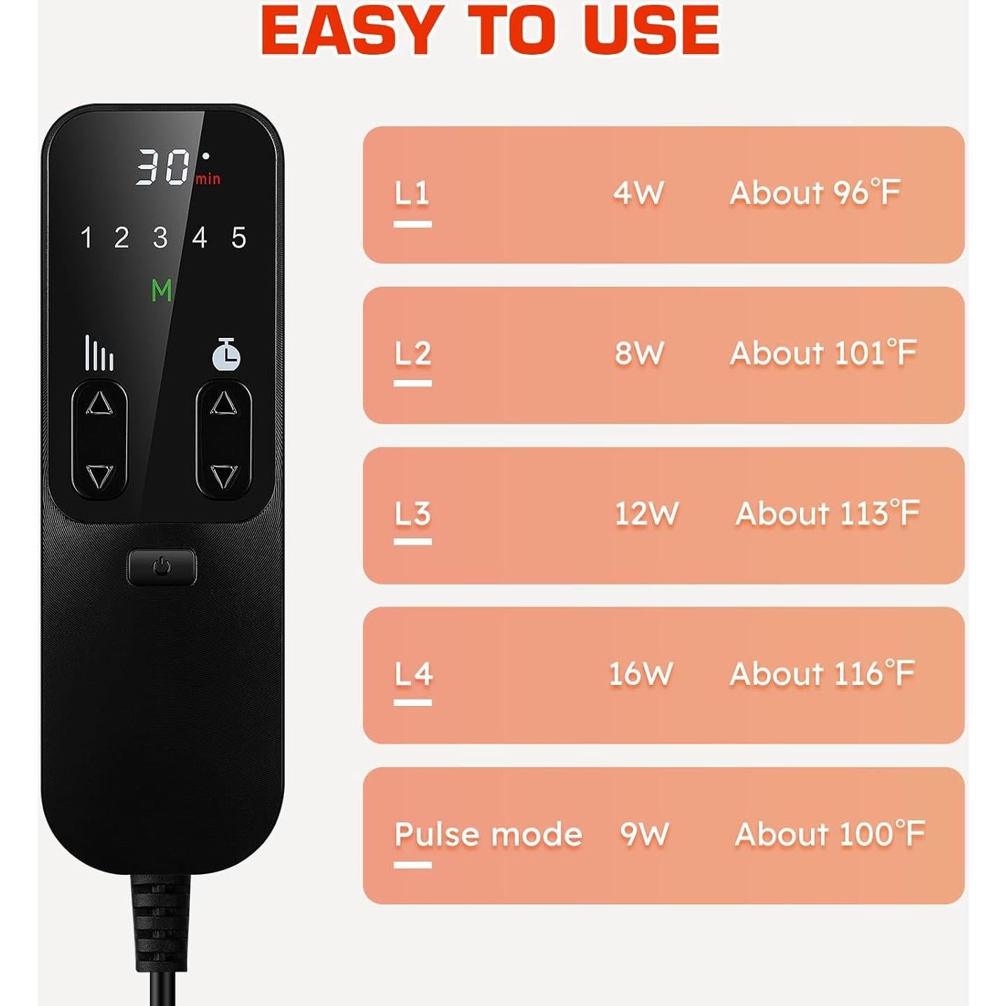 Cinturón Terapia Luz Roja Viconor 315 Luces Infrarrojas