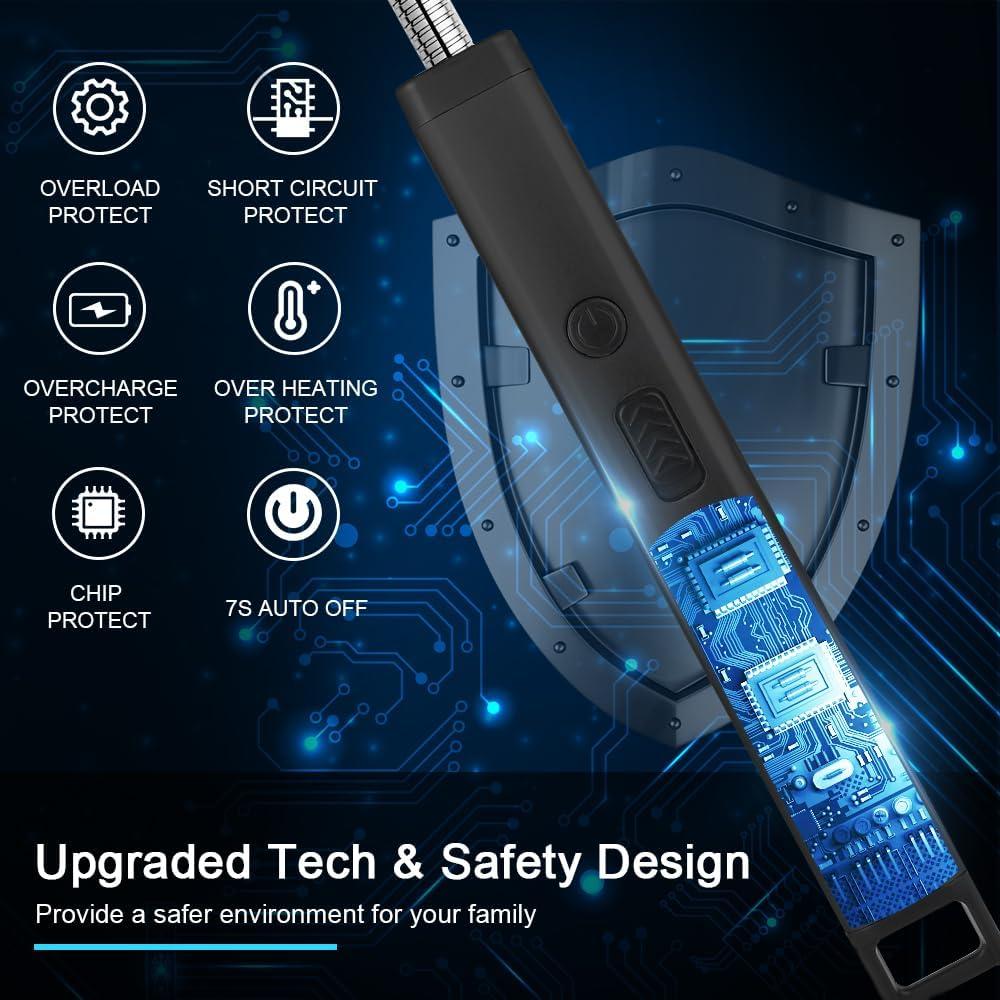 Encendedor Eléctrico Recargable SUPRUS Largo Acero Inoxidable