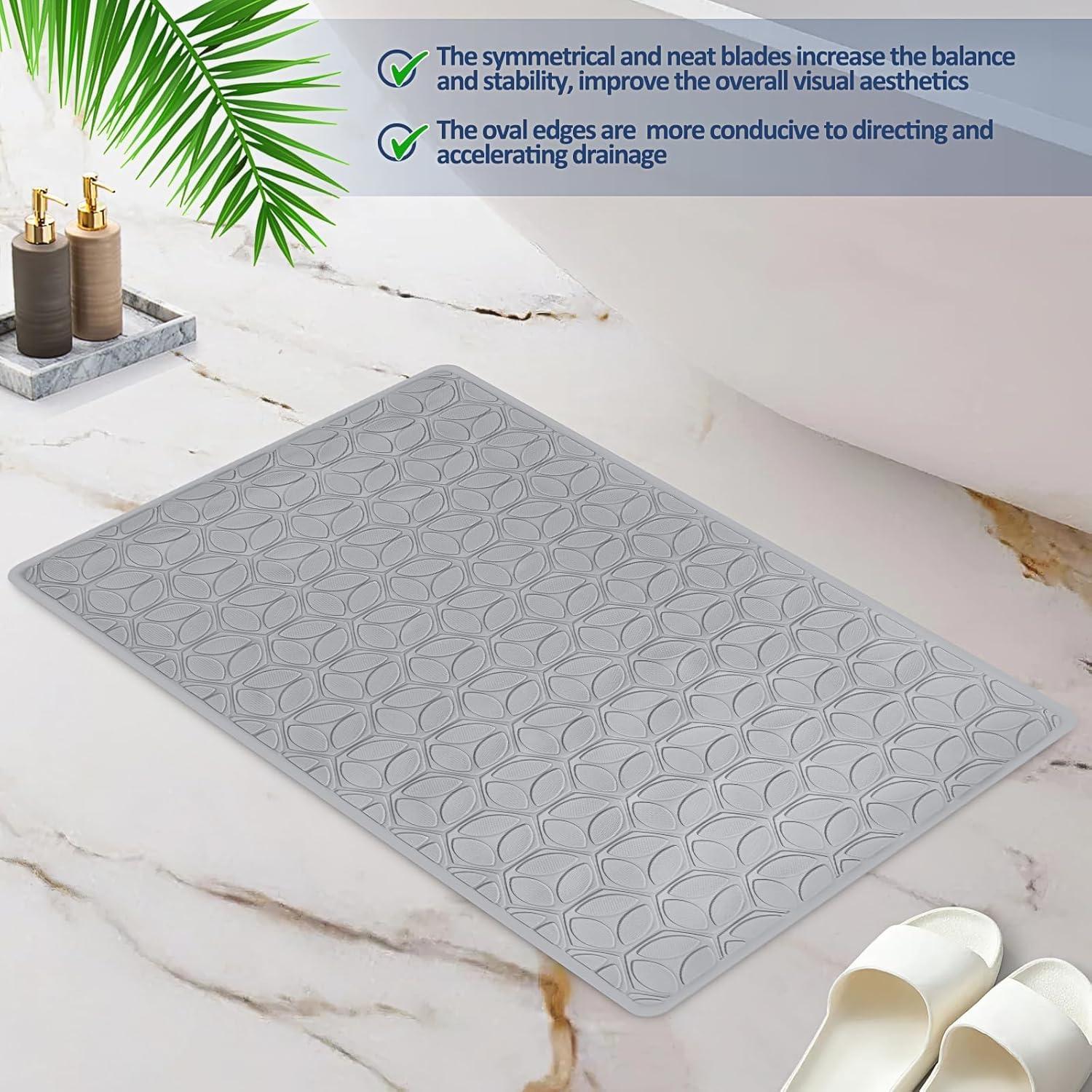 Alfombra Antideslizante OLUFIA 71x40 cm Goma Gris