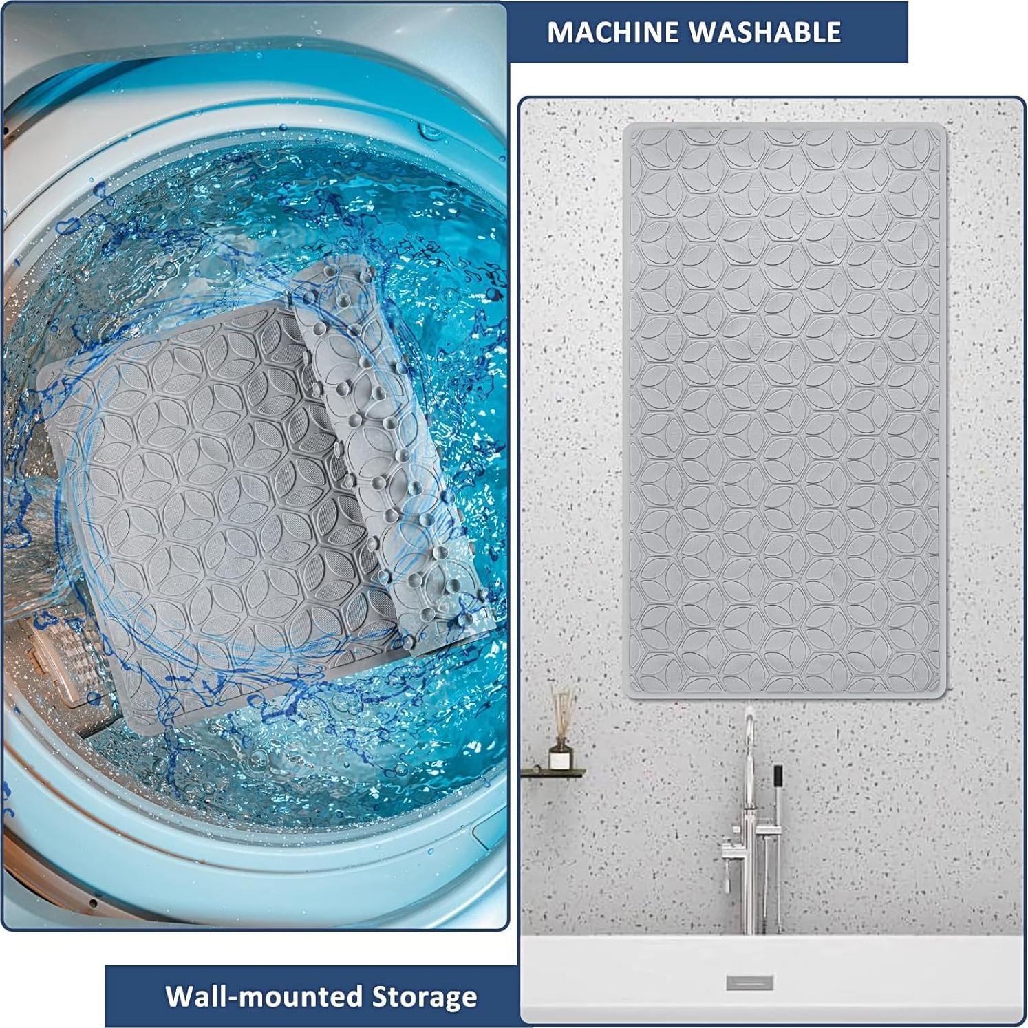 Alfombra Antideslizante OLUFIA 71x40 cm Goma Gris