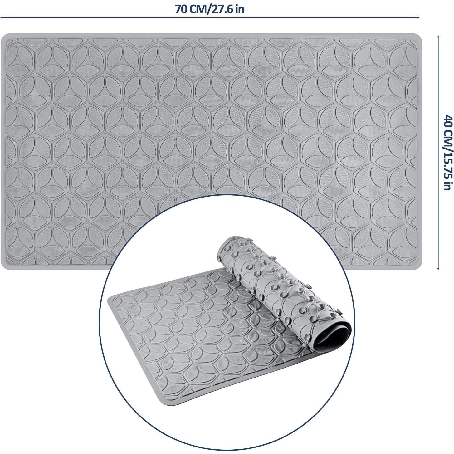 Alfombra Antideslizante OLUFIA 71x40 cm Goma Gris