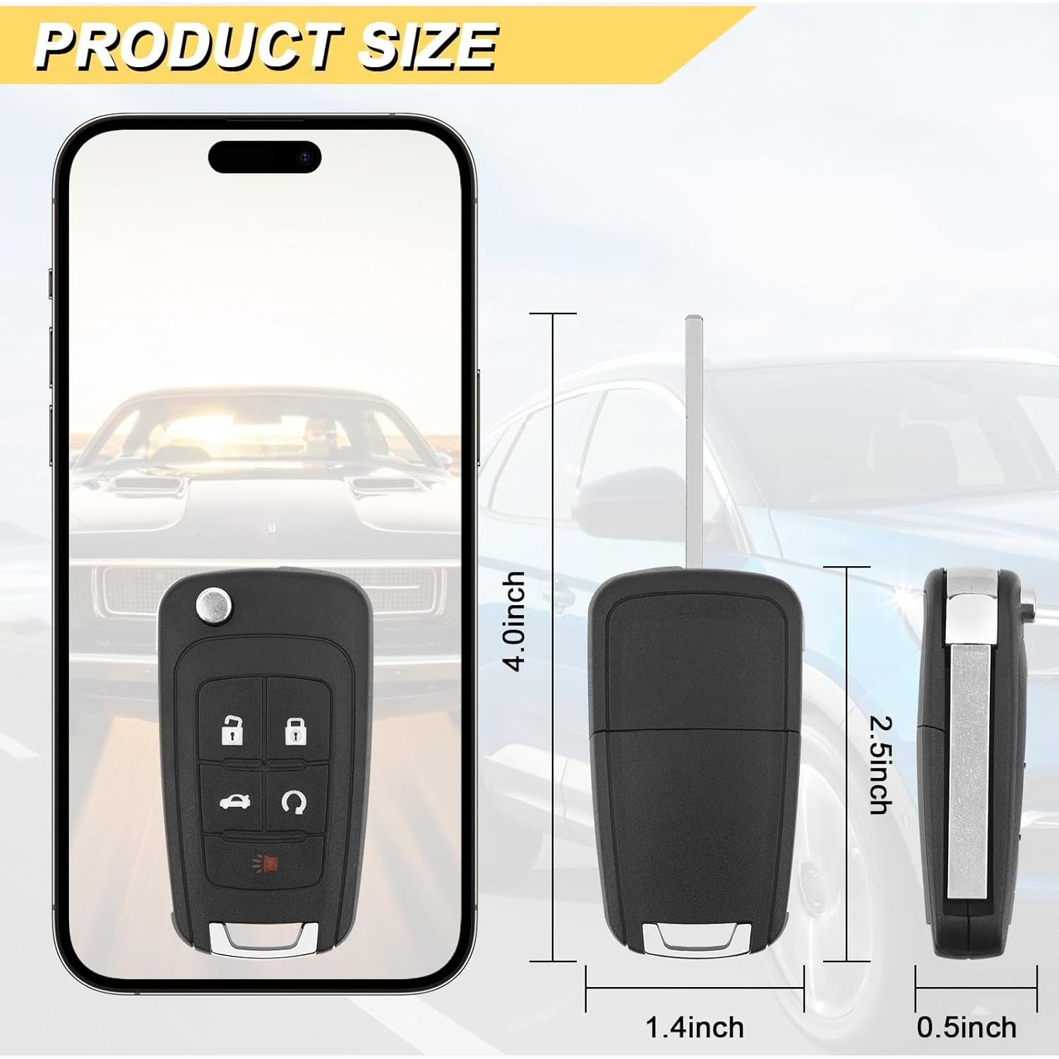 Llavero Reemplazo Buick y Chevy 2 Piezas 2010-2019