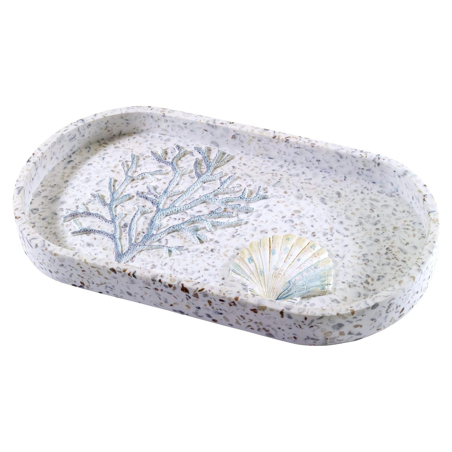 Bandeja de Tocador Avanti Linens Coastal Terrazzo 25.4x12.4cm