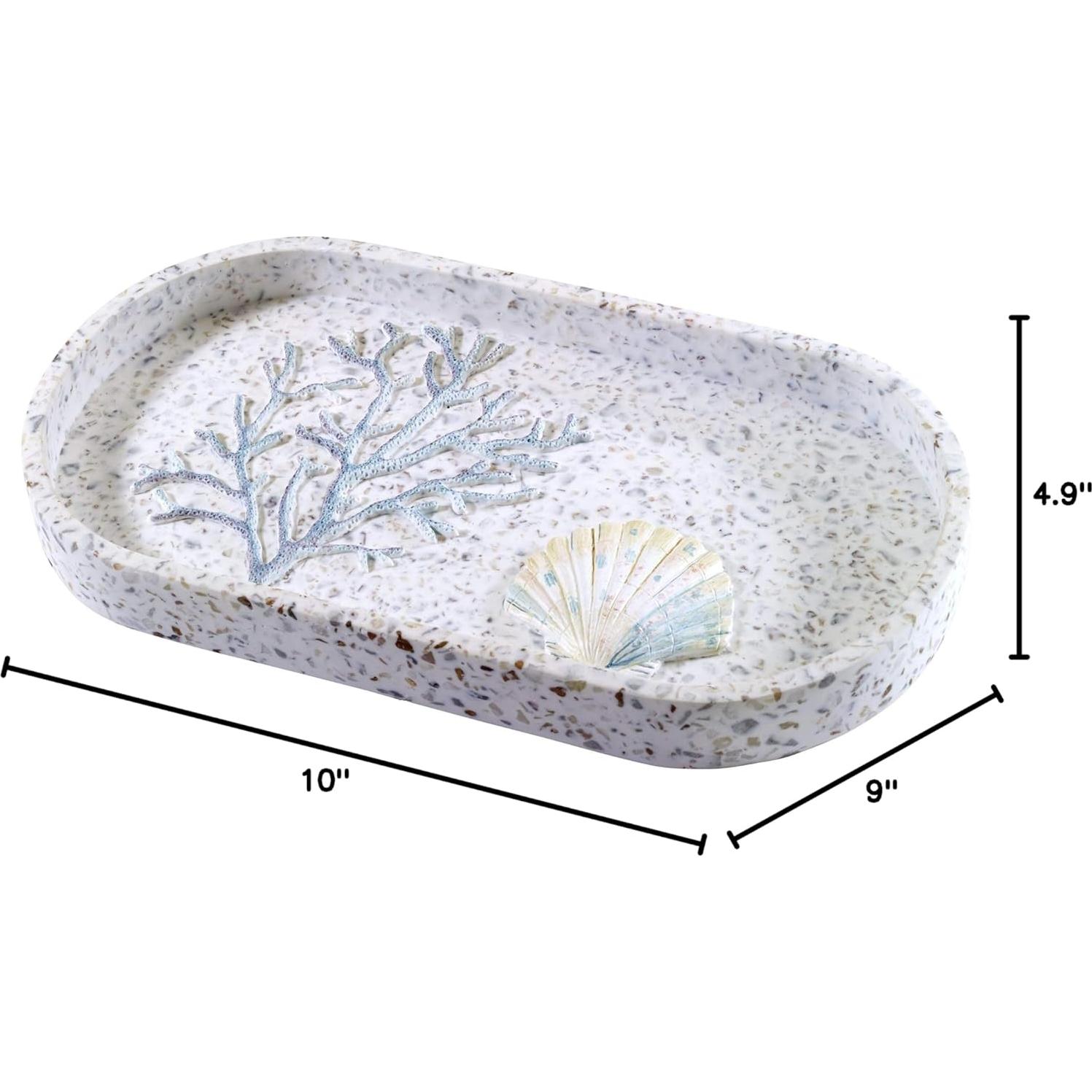 Bandeja de Tocador Avanti Linens Coastal Terrazzo 25.4x12.4cm