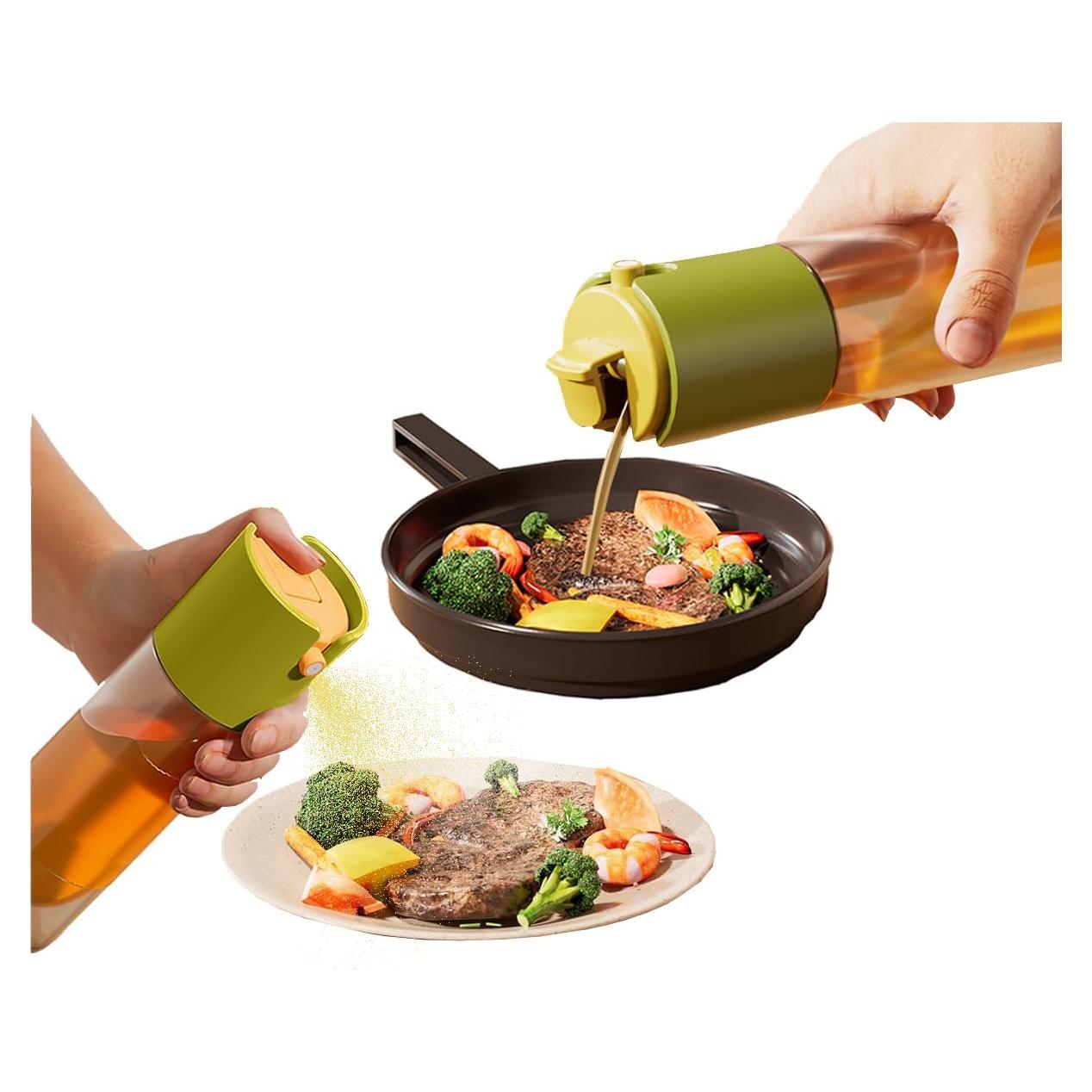 Rociador de Aceite RFetomax 285ml Vidrio Verde 2 en 1