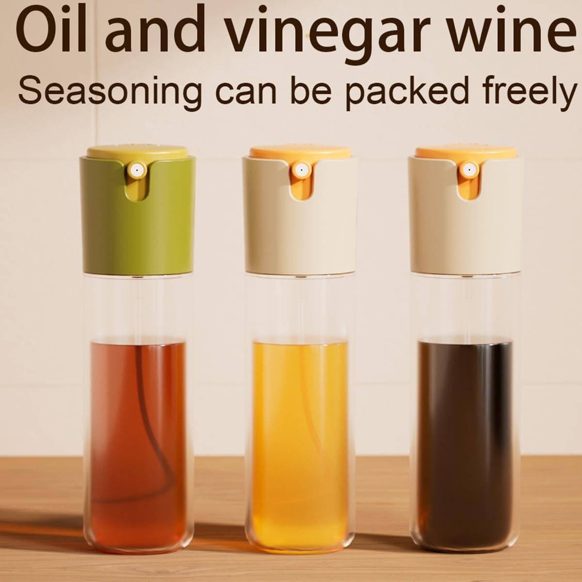 Rociador de Aceite RFetomax 285ml Vidrio Verde 2 en 1