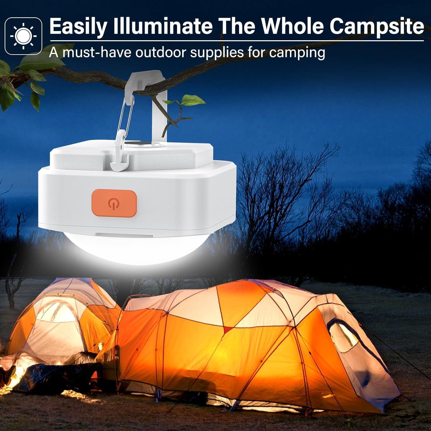 Luces de Camping Recargables FLY2SKY 4 Pcs LED 800mAh