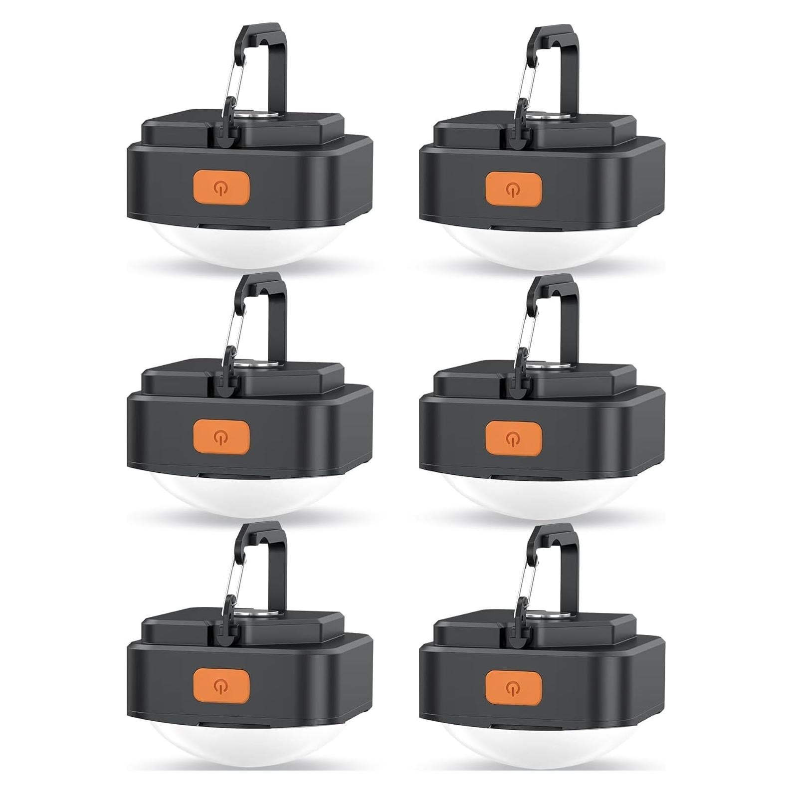 Luces de Camping Recargables FLY2SKY 6 Pcs LED Portátiles