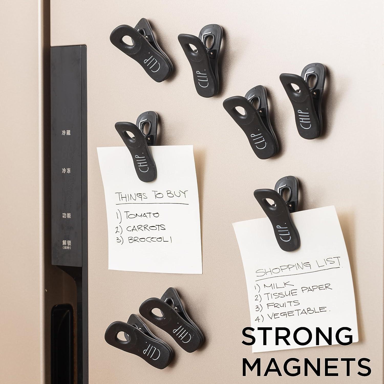 Pinzas para bolsas Rae Dunn - Paquete de 10, color negro