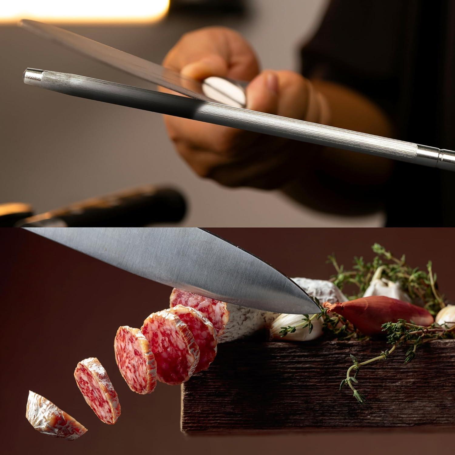 Varilla Afiladora de Cuchillos FANERFUN 33 cm Acero al Carbono