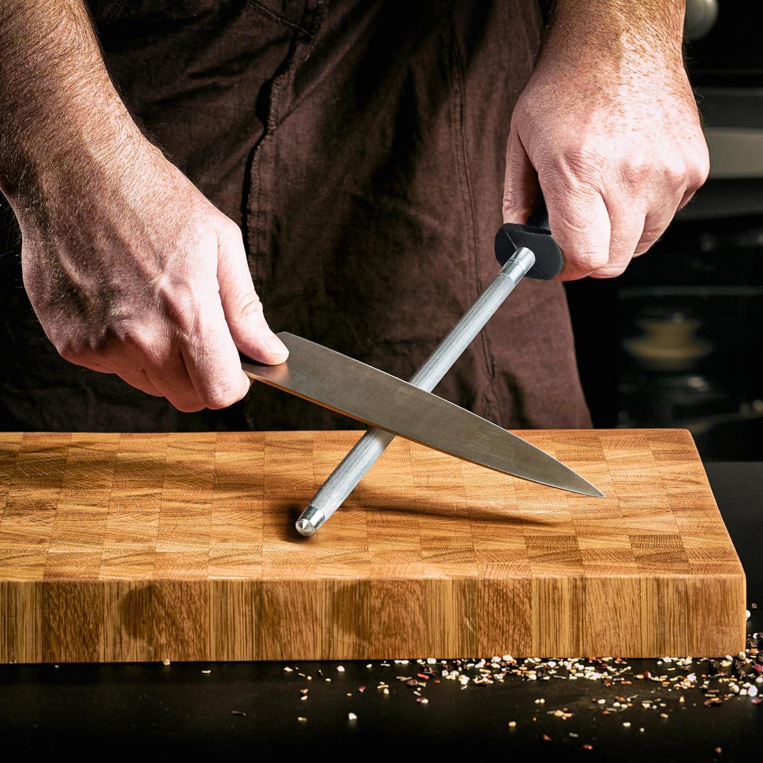 Varilla Afiladora de Cuchillos FANERFUN 33 cm Acero al Carbono