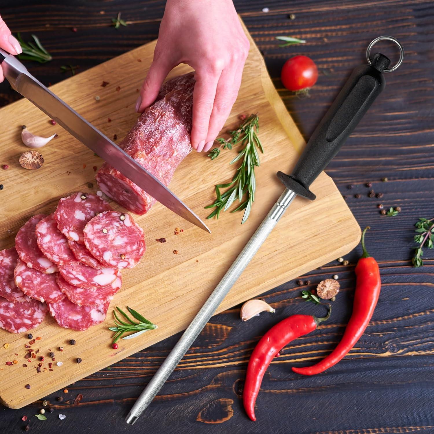 Varilla Afiladora de Cuchillos FANERFUN 33 cm Acero al Carbono