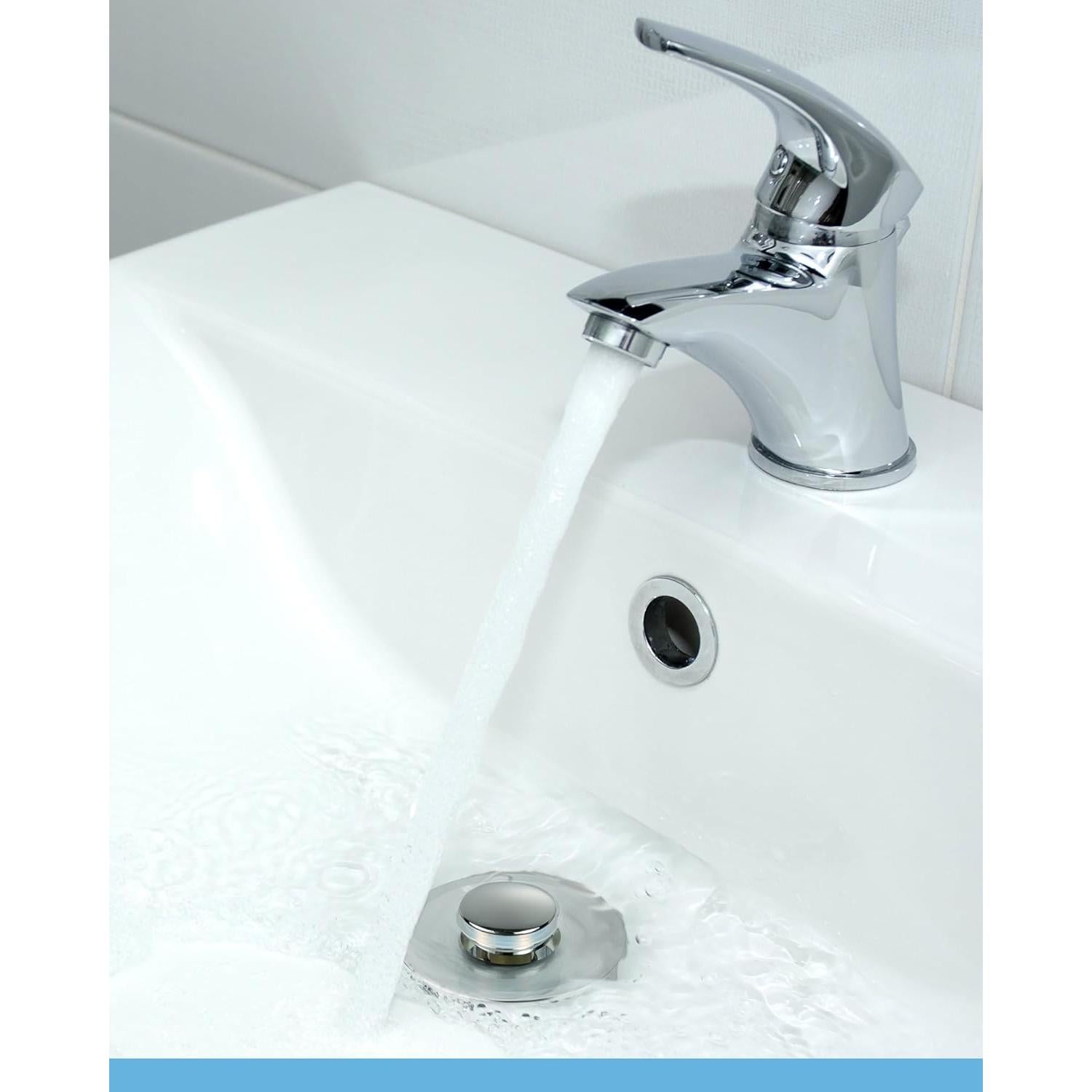 Tapón de Lavabo Tgosomt 2-en-1 Níquel Cepillado 81.92g