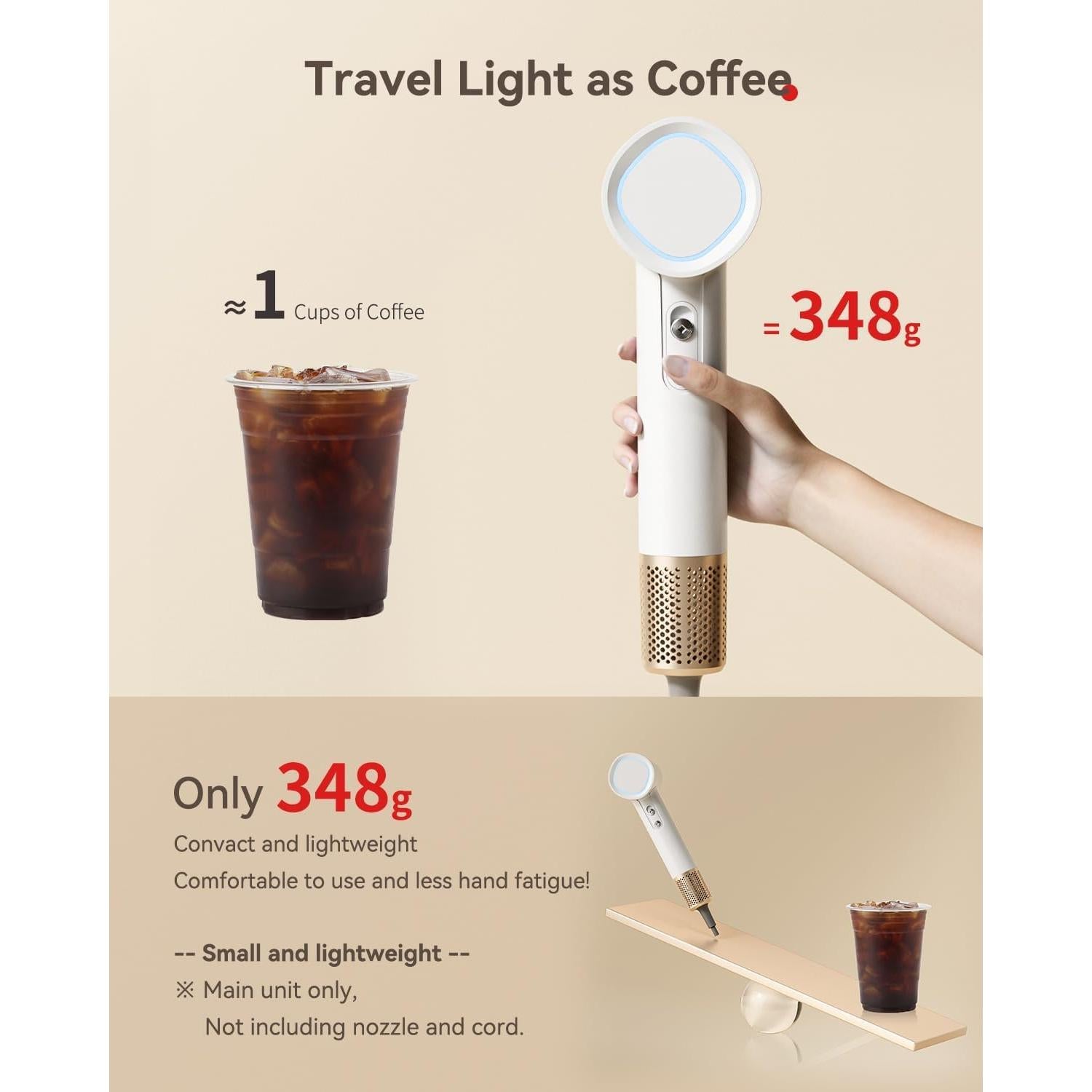 Secador de Pelo Iónico HEXTEK 160000 RPM Gris 730g