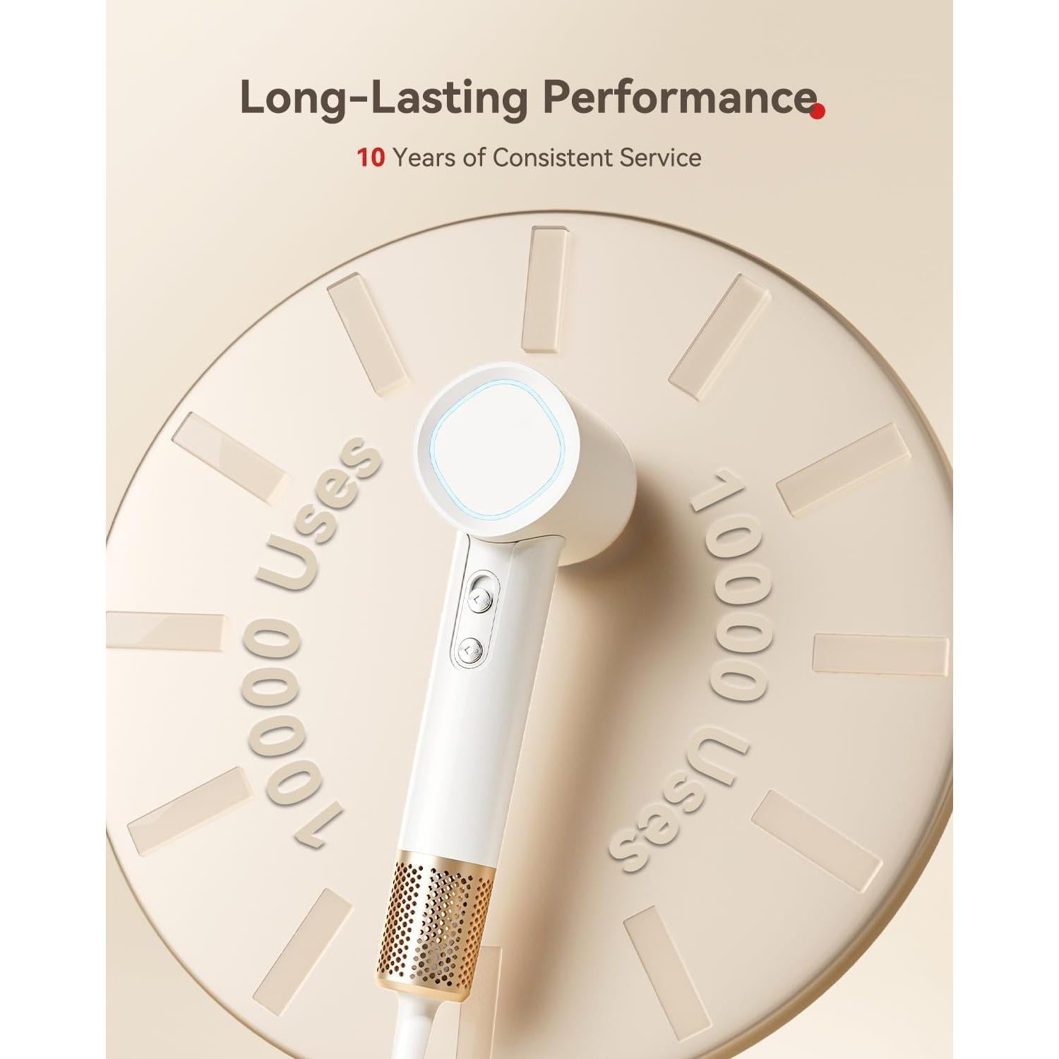 Secador de Pelo Iónico HEXTEK 160000 RPM Gris 730g