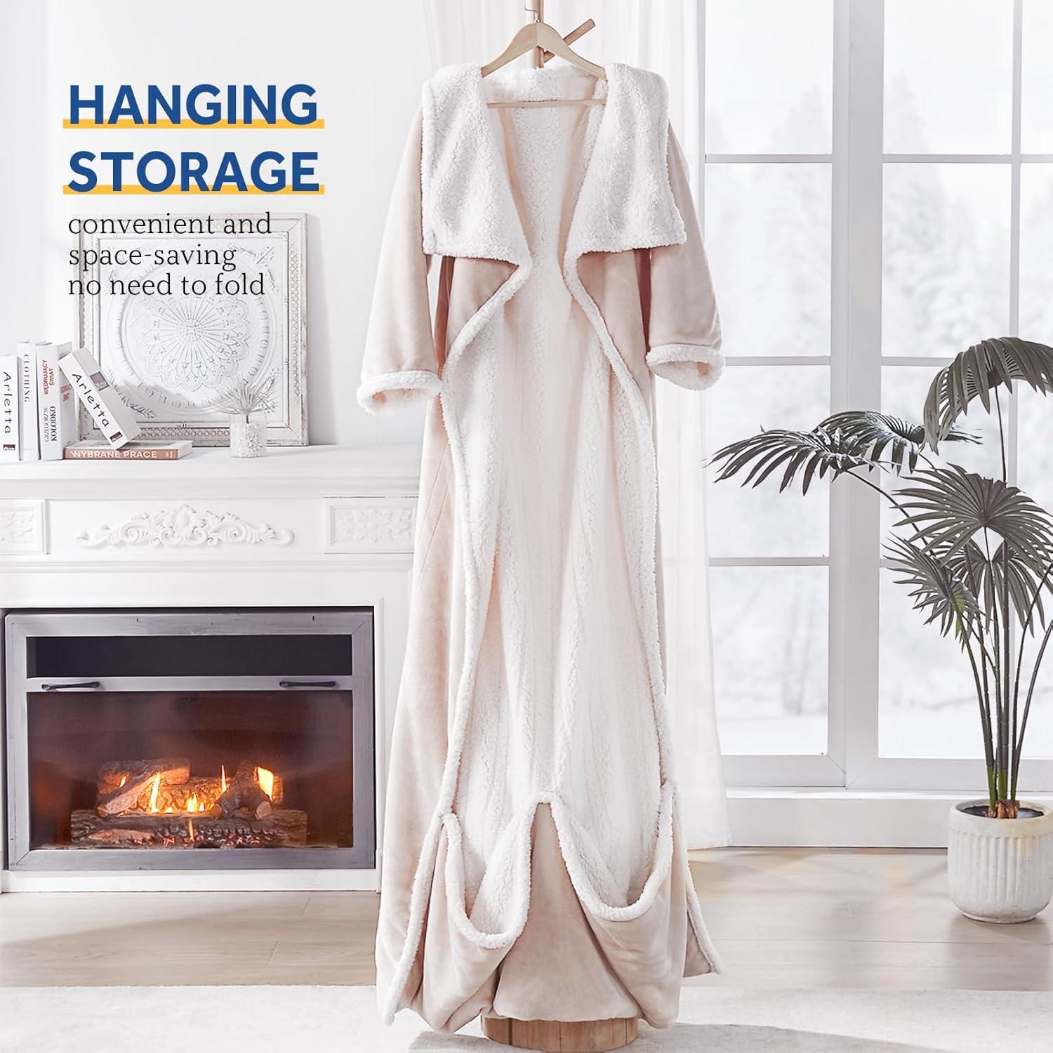 Manta Eléctrica Sealy 127x178 cm con Bolsillo para Pies Beige