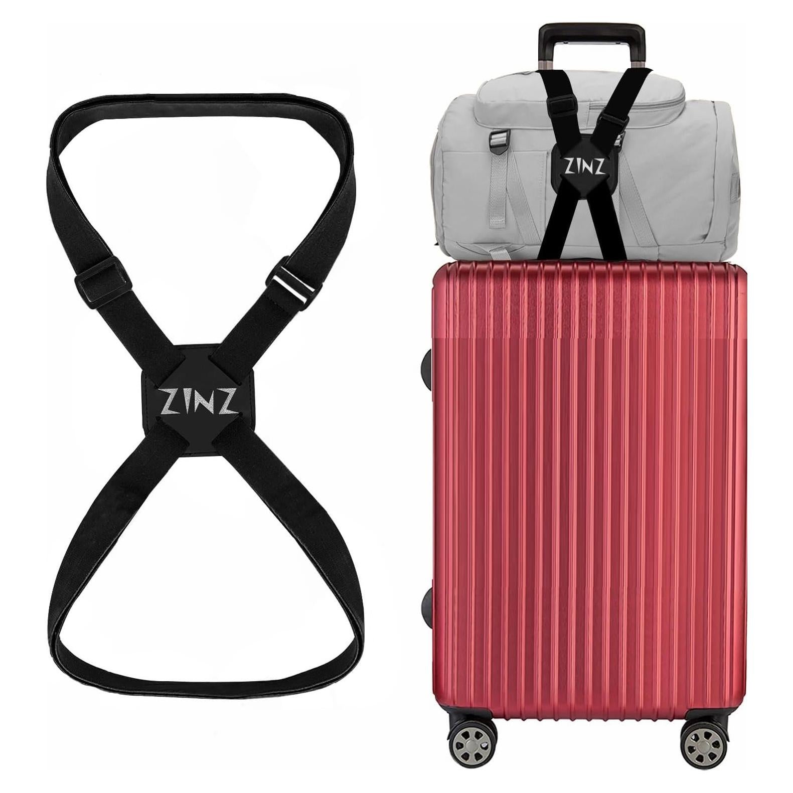 Correa de Equipaje ZINZ Ajustable Nylon Negro 240 cm 18 kg