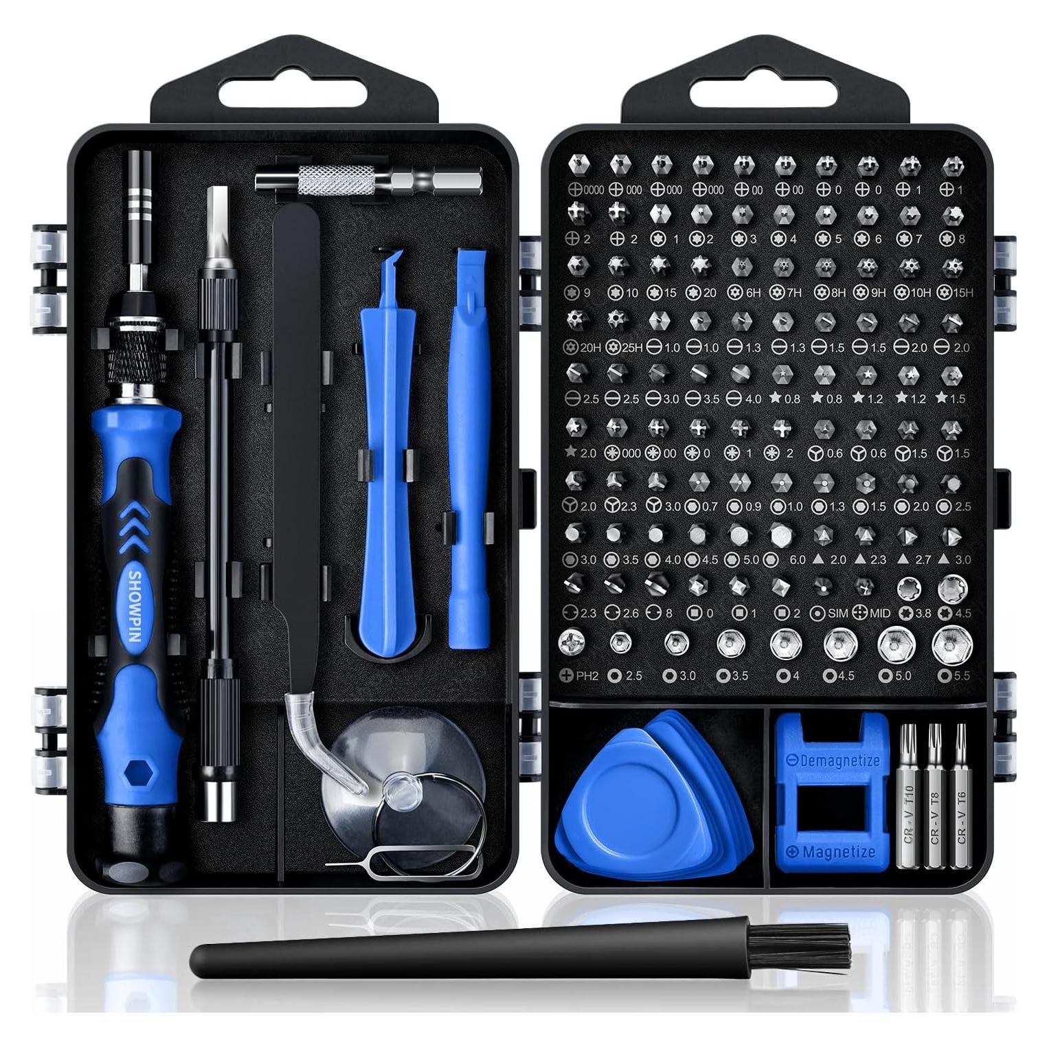 Kit de Destornilladores de Precisión SHOWPIN 126 en 1 - Herramientas para PC y Electrónica