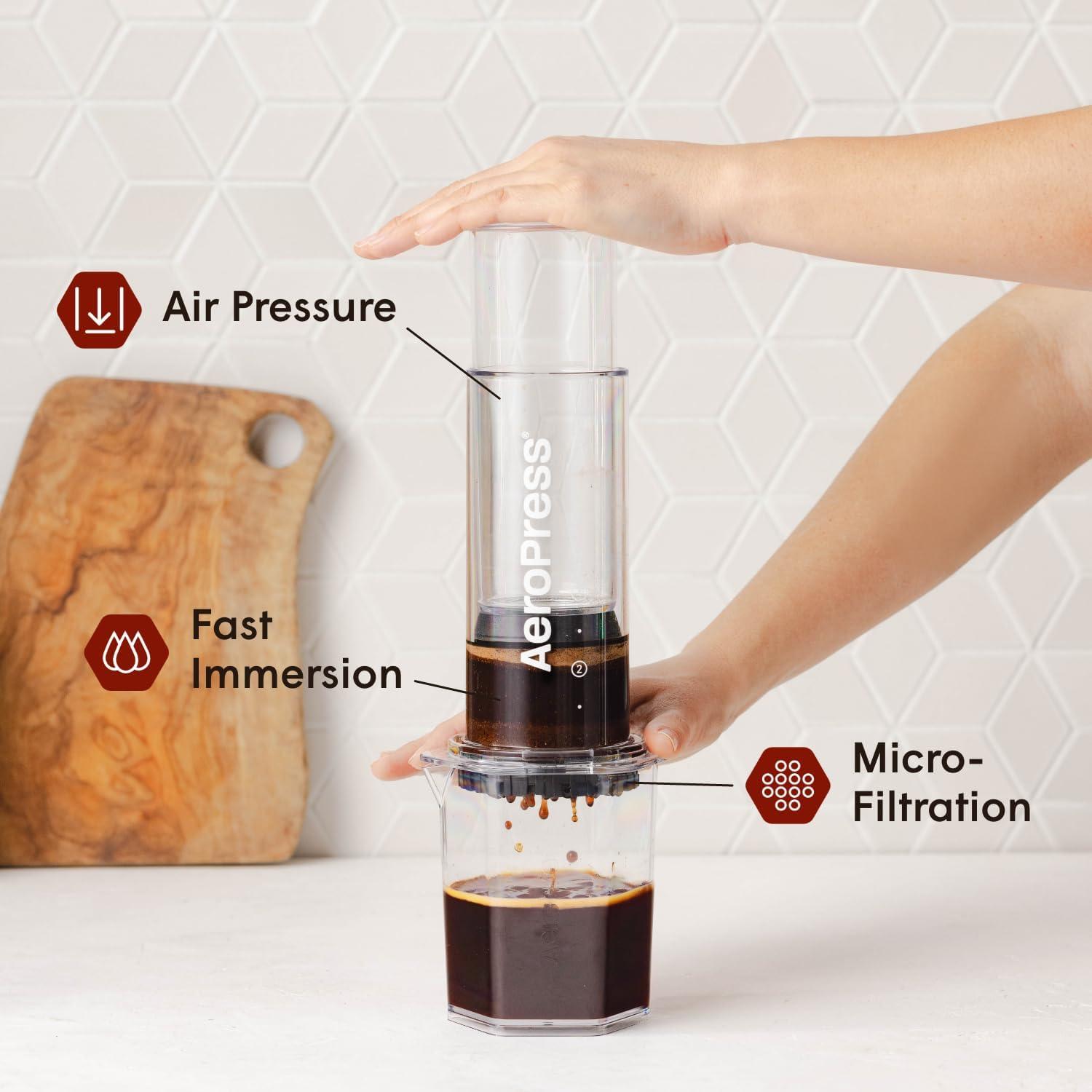 AeroPress Clear XL Cafetera Portátil 3 en 1 600 ml