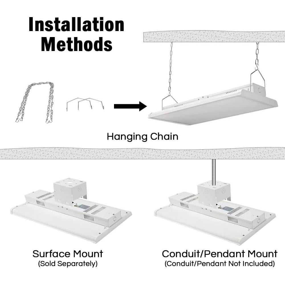 Luz LED de Alta Bahía Konlite 300W 42000LM 5000K Paquete 2