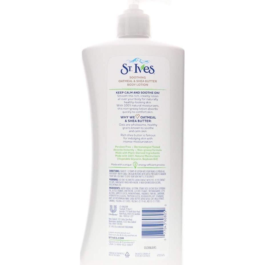 Loción Corporal St. Ives Avena y Manteca de Karité 621 ml x3