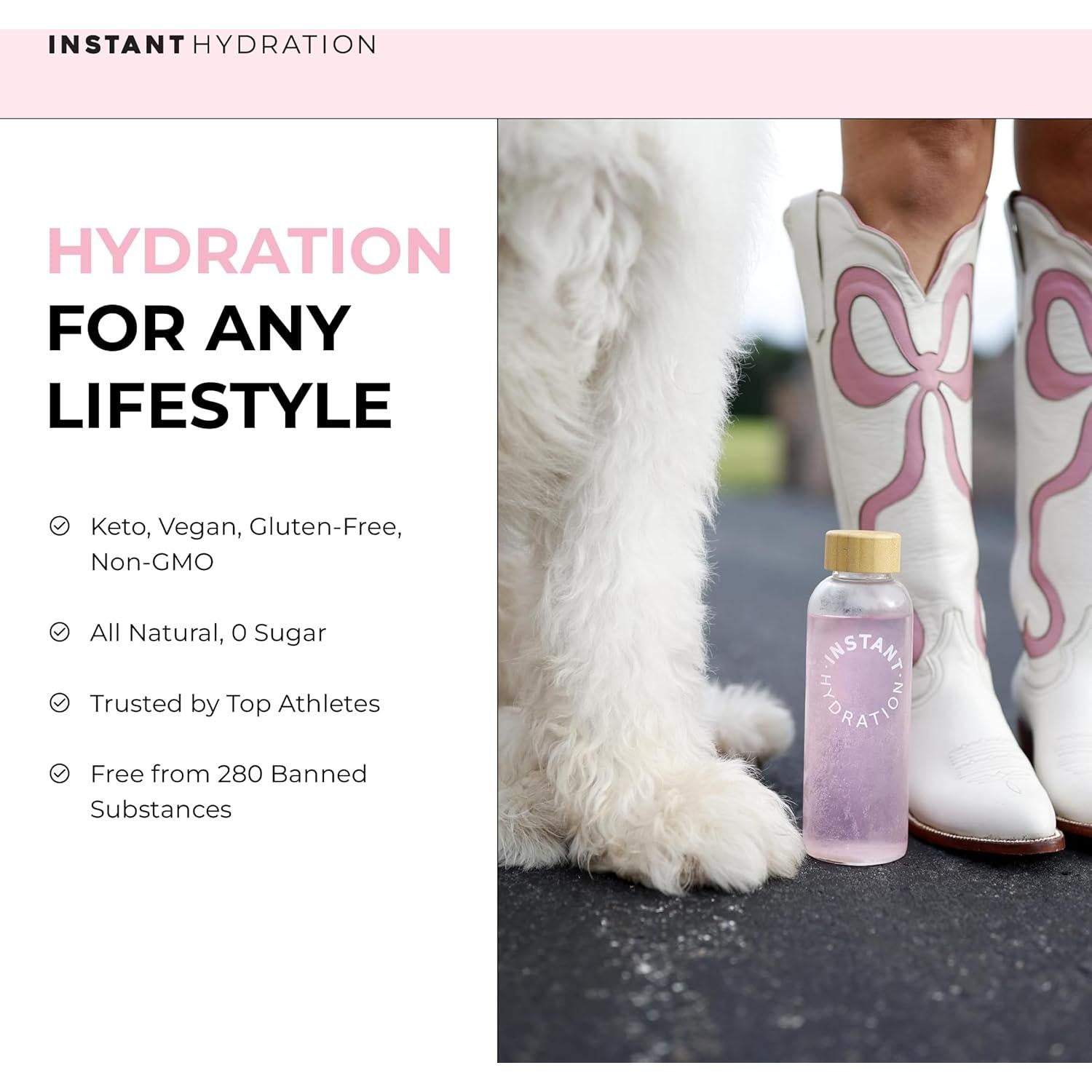 Polvo de Electrolitos Hidratación Instantánea - Algodón de Azúcar - 30 Palitos - Sin Azúcar, Keto, Vegano