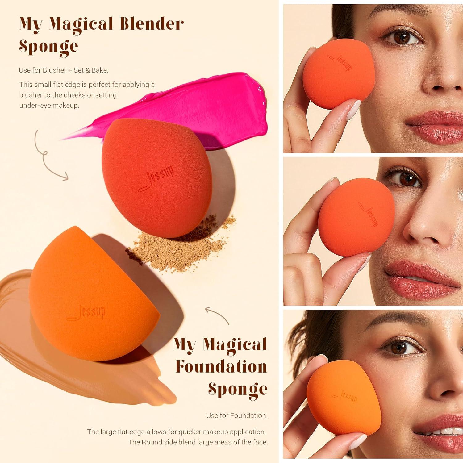 Juego de Brochas y Esponjas de Maquillaje Jessup T505