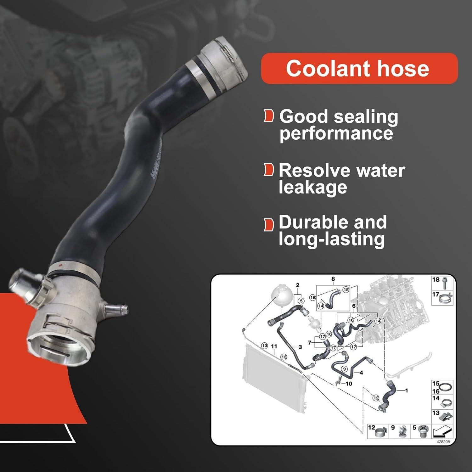 Conector de Aluminio para Manguera de Refrigerante BMW 17127619684