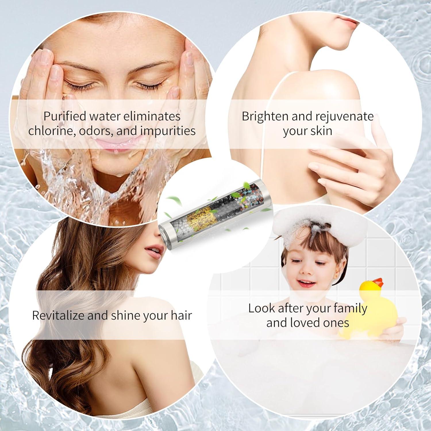 Cabezal de Ducha Filtrado EMBATHER 9 Modos Alta Presión Níquel