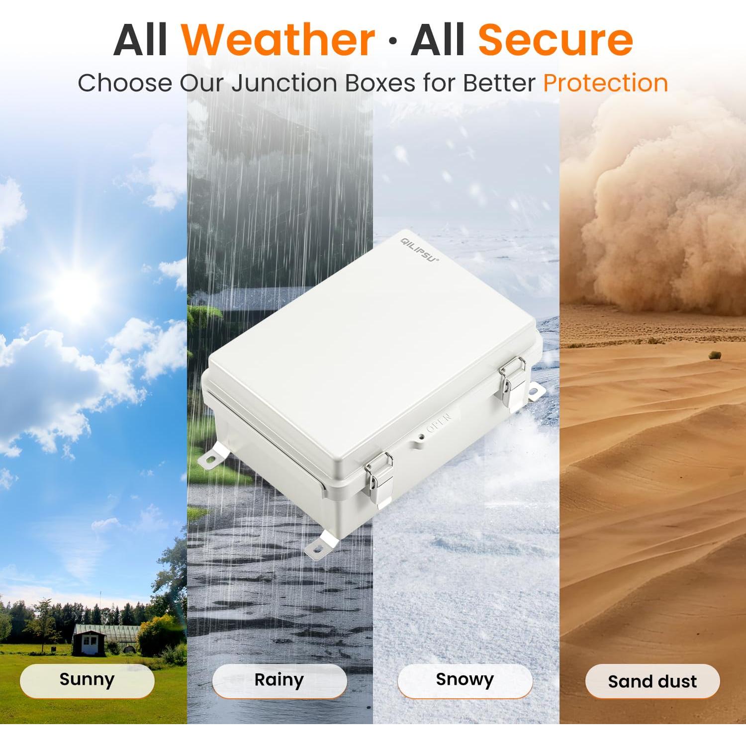 Caja Eléctrica Exterior QILIPSU 21x16x10cm IP66 Gris