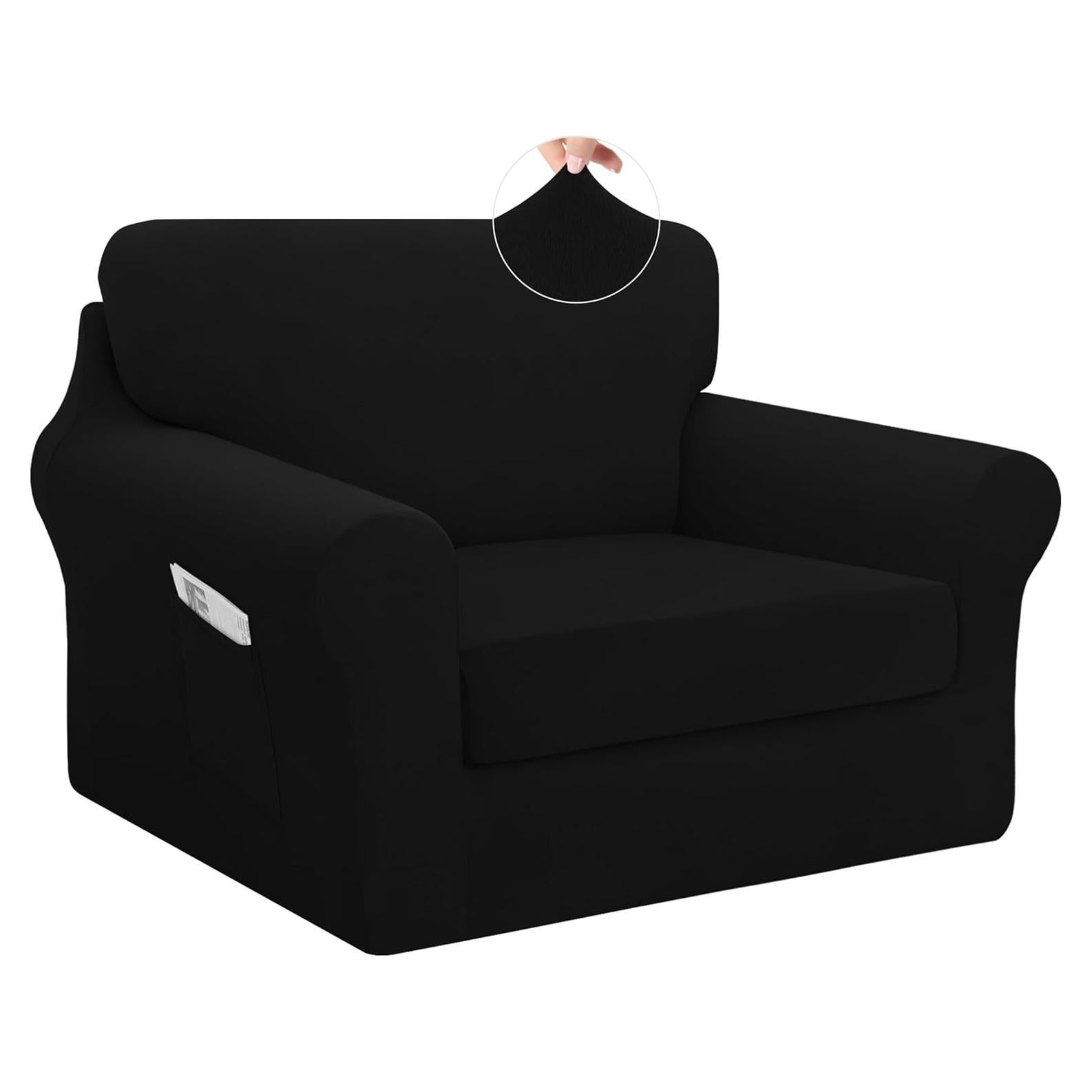 Funda de Silla Stretch Easy-Going 3 Piezas Negra Pequeña