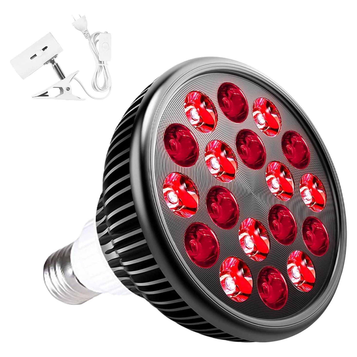 Lámpara de Terapia de Luz Roja Wolezek LED 660nm con Soporte