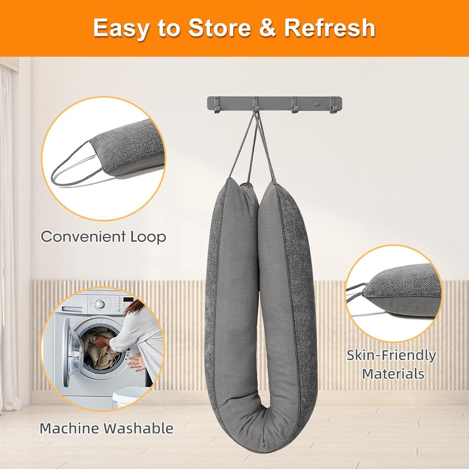 Tope de puerta Makryebi 81.28cm Gris, bloqueador de ruido y aire