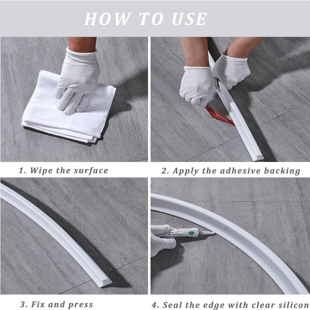 Dique de Ducha Autoadhesivo JEWELTH 300cm Blanco