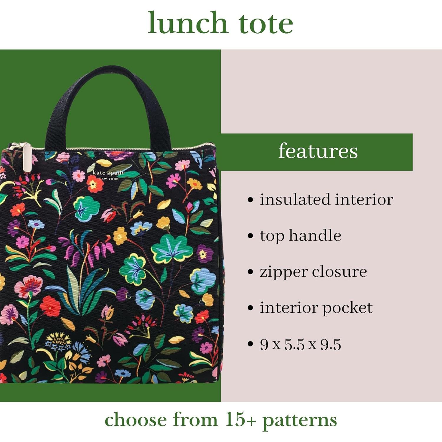 Bolsa Térmica Portátil Kate Spade Floral de Otoño 24x22x14 cm