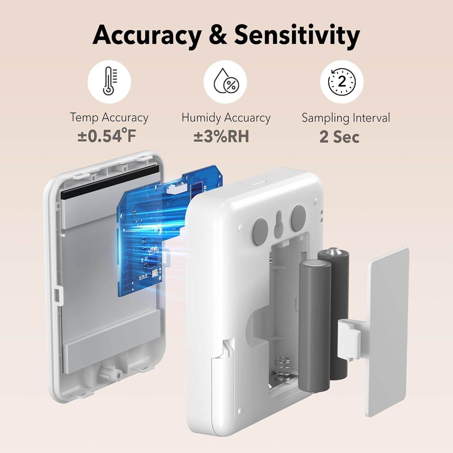 Termómetro Higrómetro Digital BN-LINK Bluetooth 2 Paquete