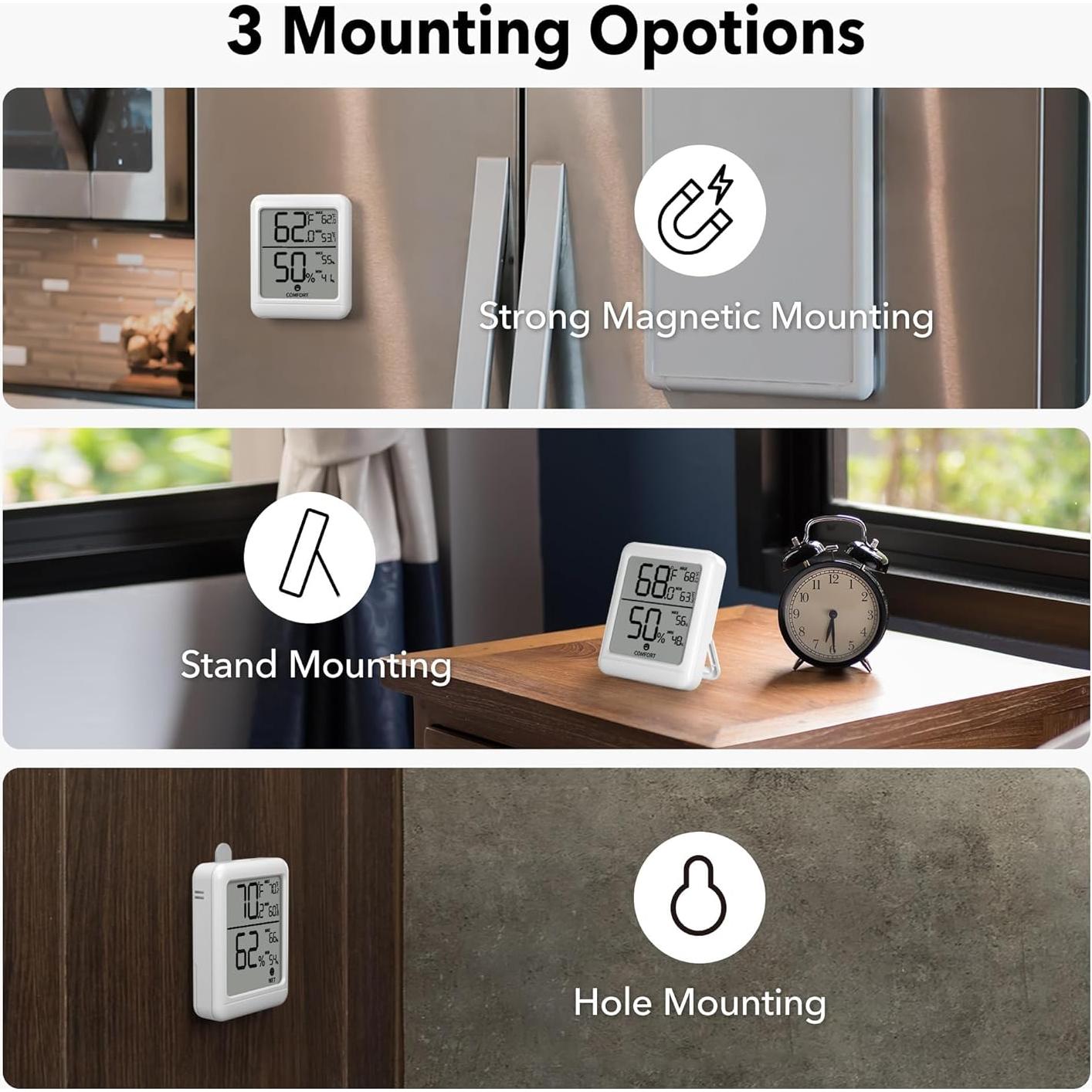 Termómetro Higrómetro Digital BN-LINK Bluetooth 2 Paquete