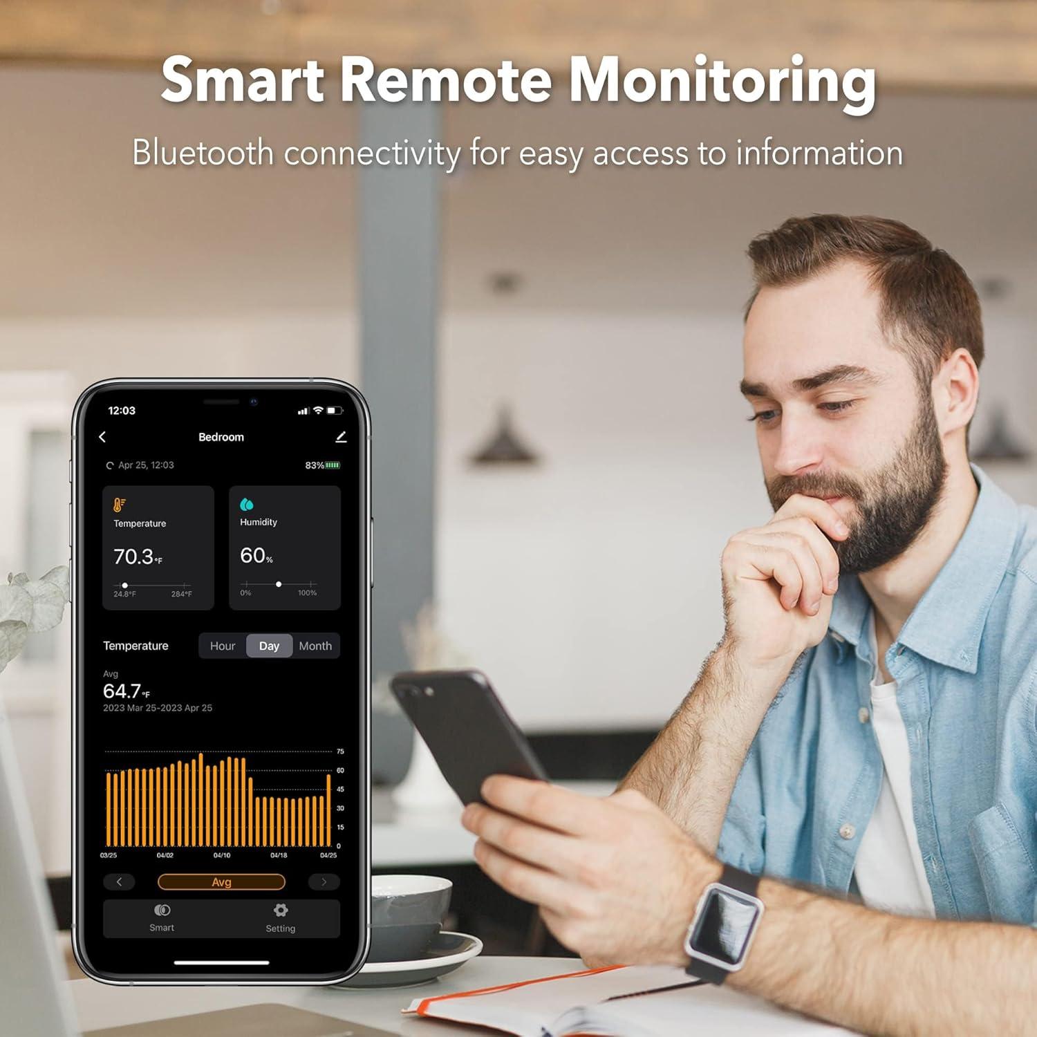 Termómetro Higrómetro Digital BN-LINK Bluetooth 2 Paquete