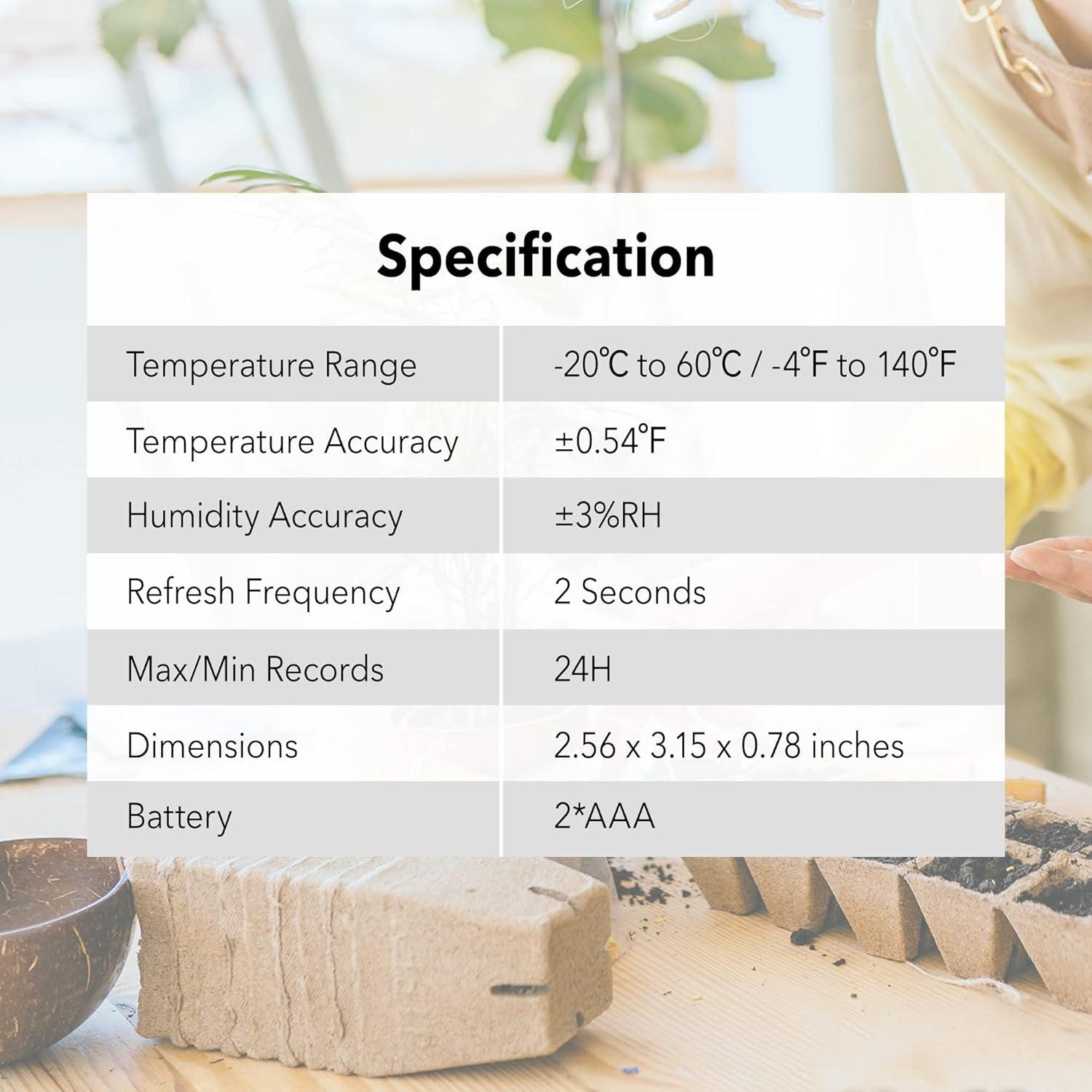Termómetro Higrómetro Digital BN-LINK Bluetooth 2 Paquete