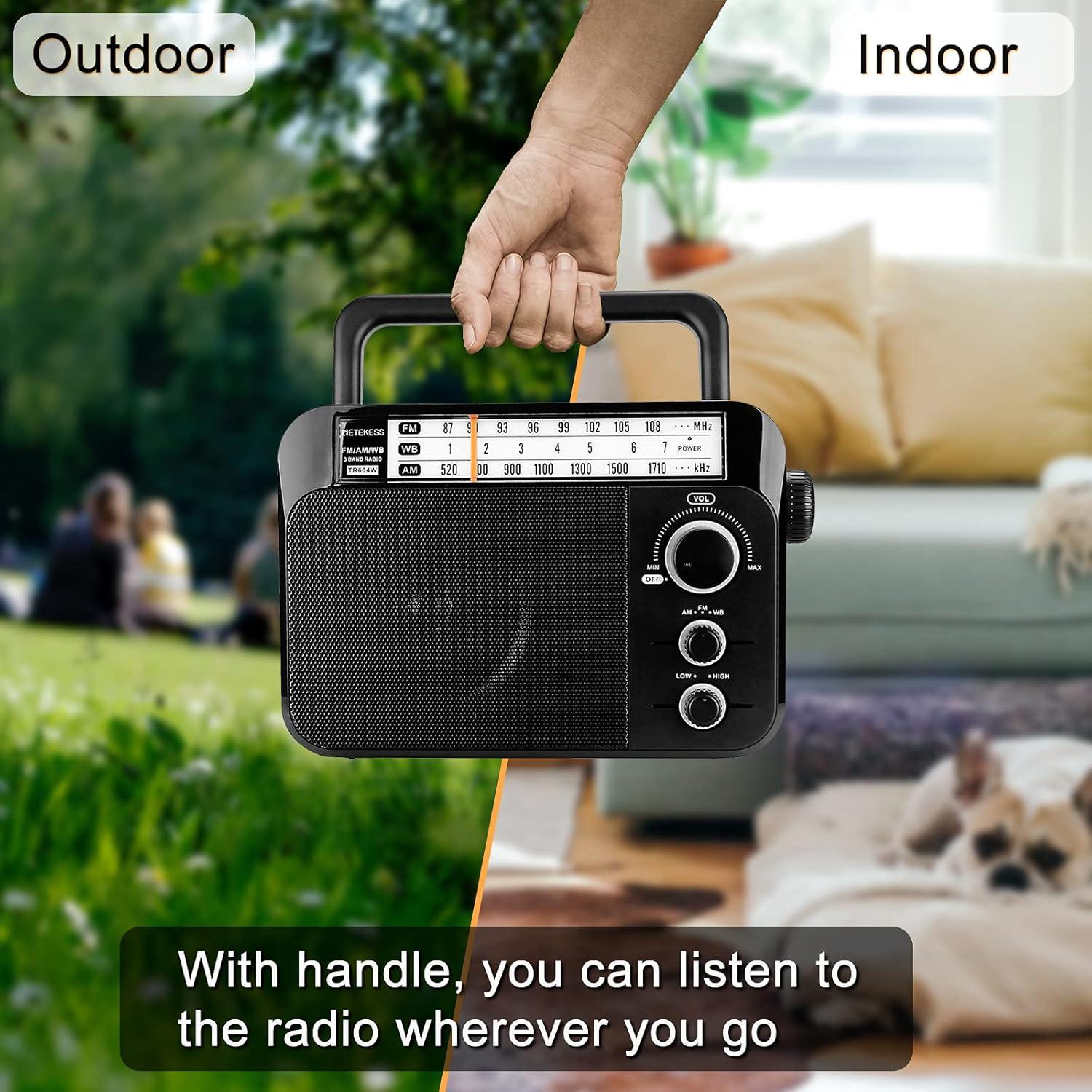 Radio Meteorológica Portátil Retekess TR604W AM FM NOAA