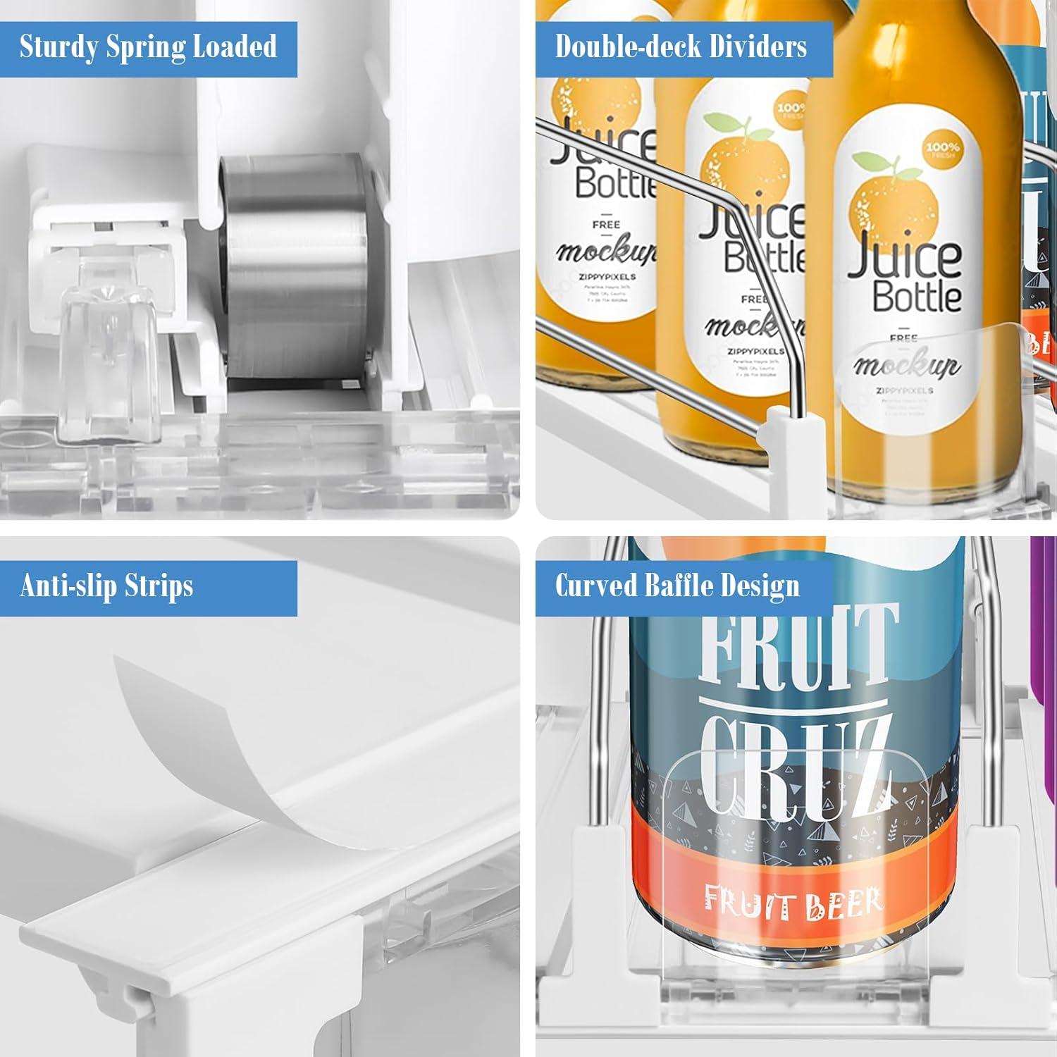 Organizador de Bebidas Asika Ajustable para Refrigerador 38 cm