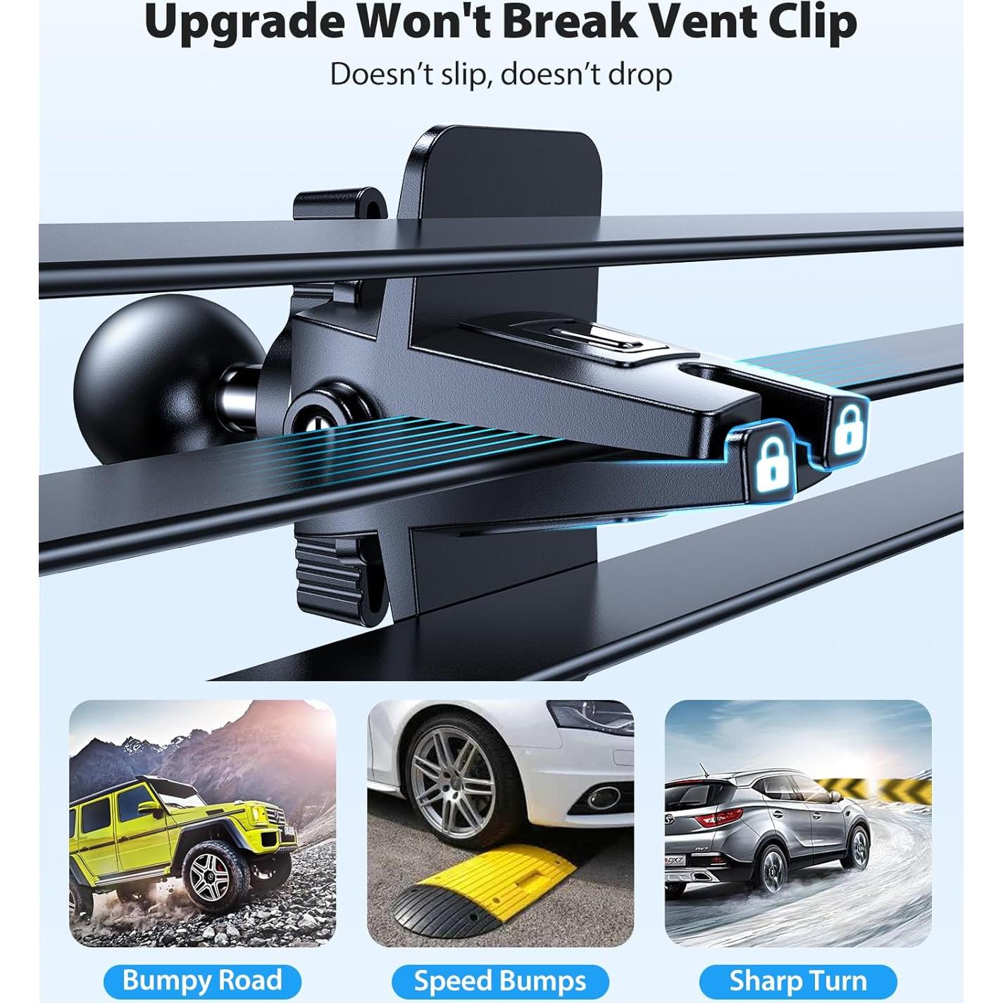 Soporte Magnético para Coche VICSEED MagSafe 360° Negro