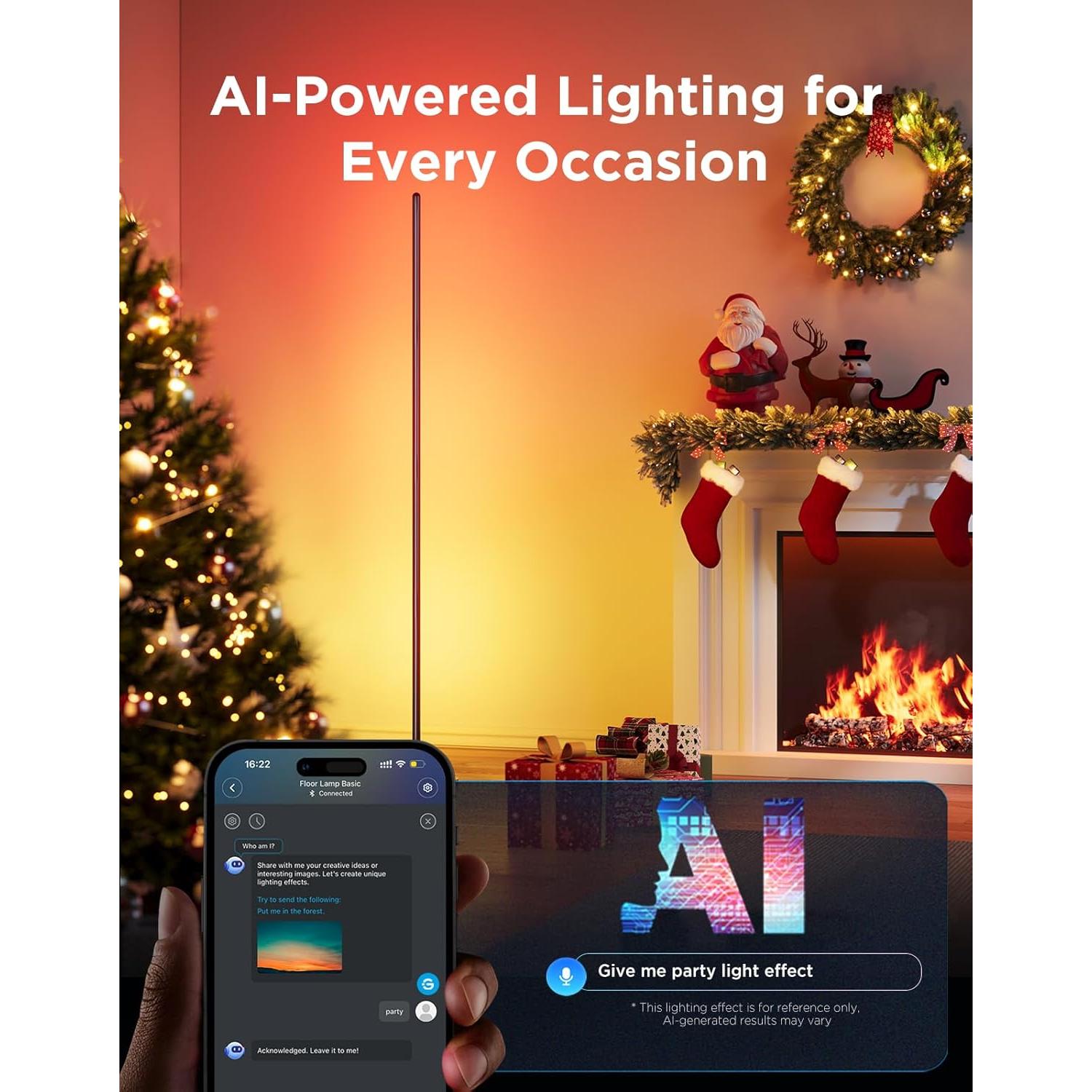 Lámpara de Suelo LED Govee H6076 RGBIC 1000 Lúmenes Control Alexa