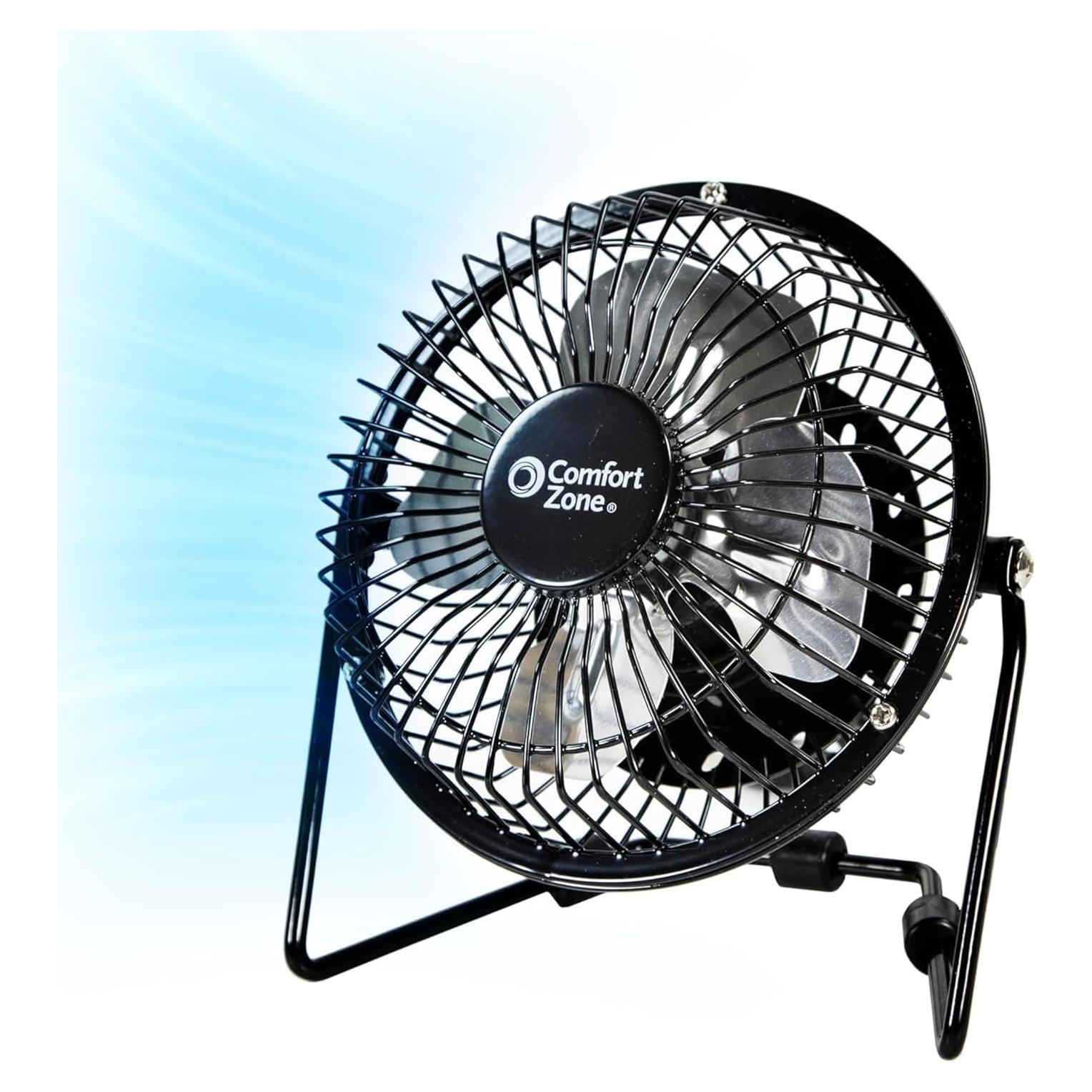 Ventilador de Escritorio Comfort Zone CZHV4BK 10 cm Silencioso